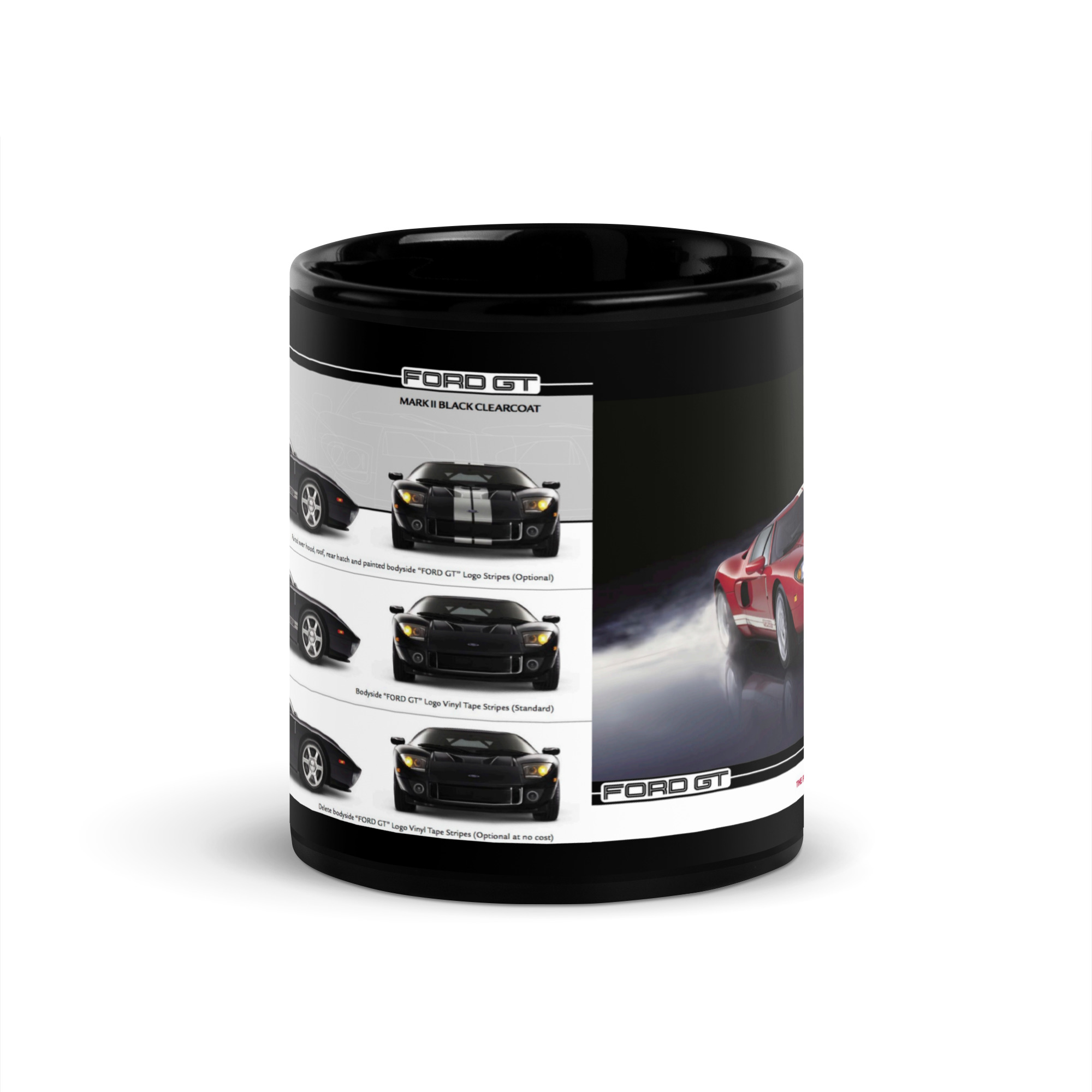 2005 Ford GT Sales Brochure Black Coffee Mug Mark II Black Clearcoat 5.4L - Image 3