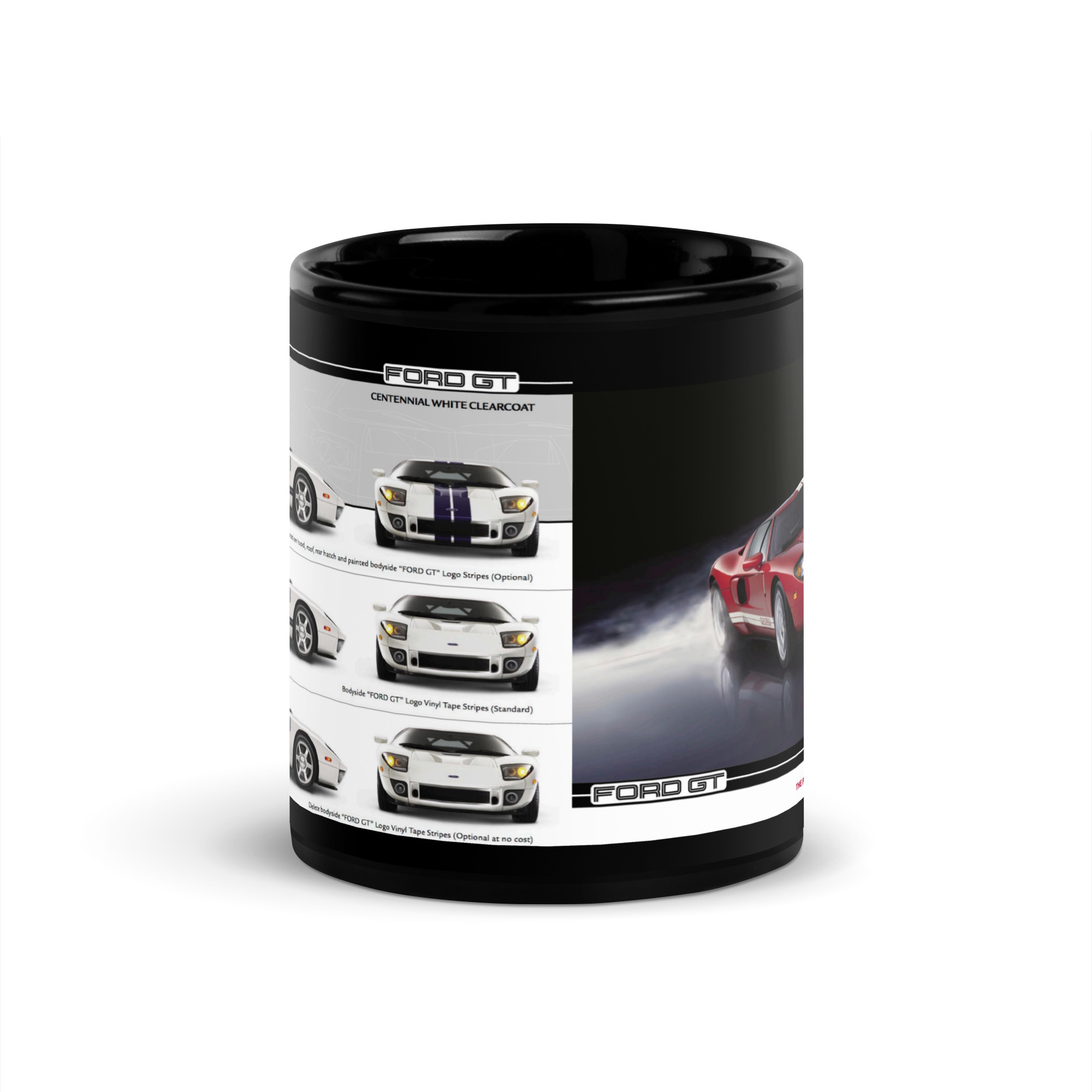 2005 Ford GT Sales Brochure Black Coffee Mug Centennial White Clearcoat 5.4L - Image 3