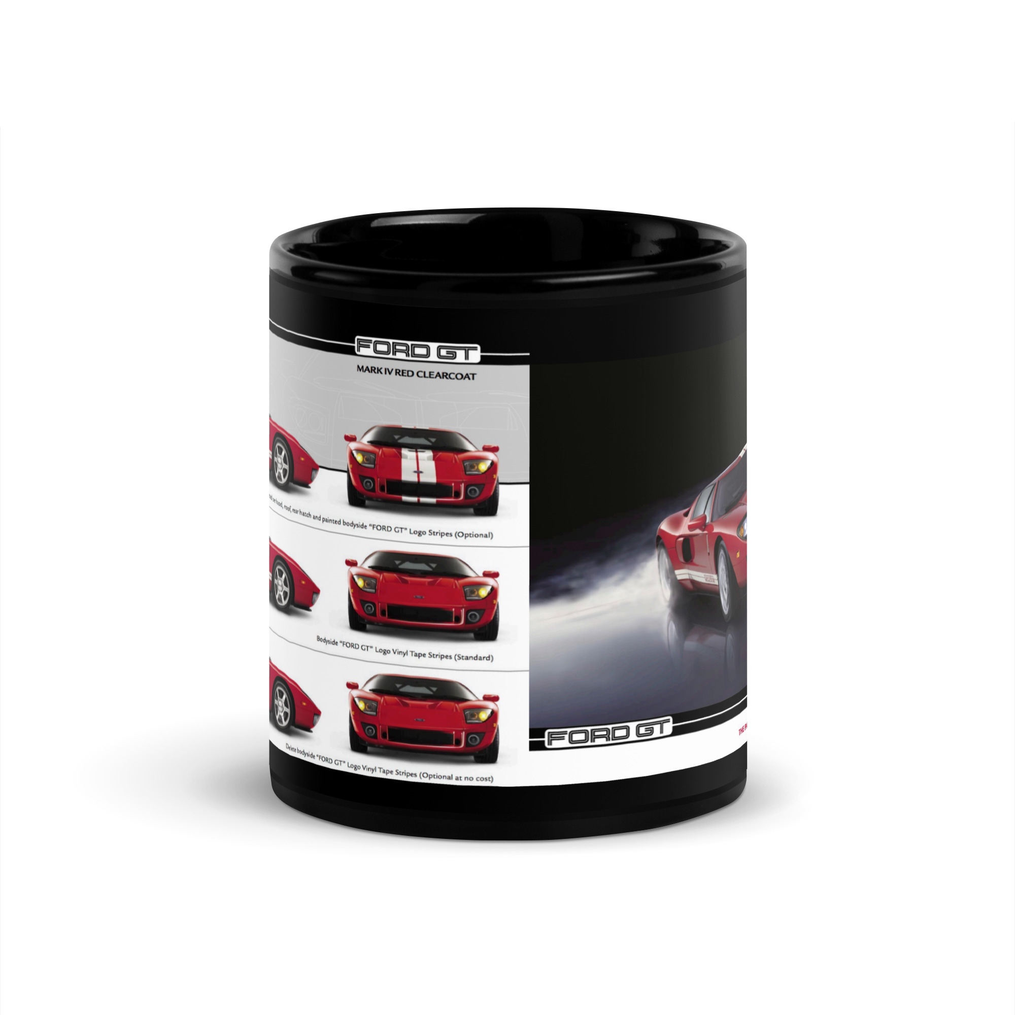 2005 Ford GT Sales Brochure Black Coffee Mug Mark IV Red Clearcoat 5.4L 550 HP - Image 2