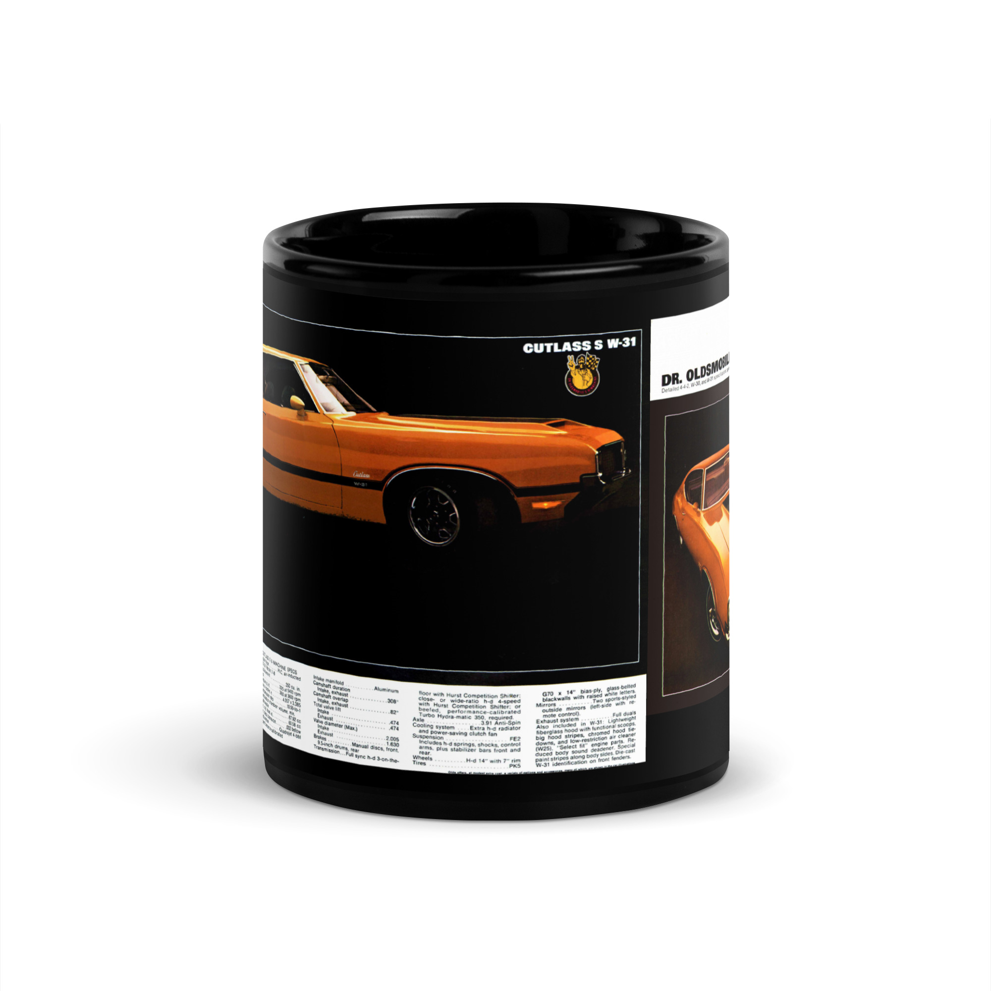 1970 Oldsmobile W Machines Brochure Coffee Mug Cutlass W-31 Dr. Olds - Image 3