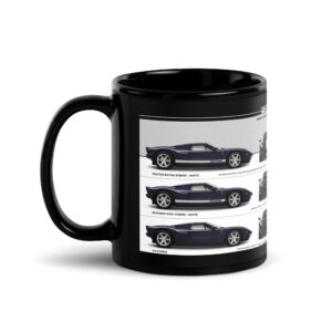 2005 Ford GT Sales Brochure Black Coffee Mug Midnight Blue Clearcoat Metallic