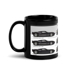 2005 Ford GT Sales Brochure Black Coffee Mug Mark II Black Clearcoat 5.4L