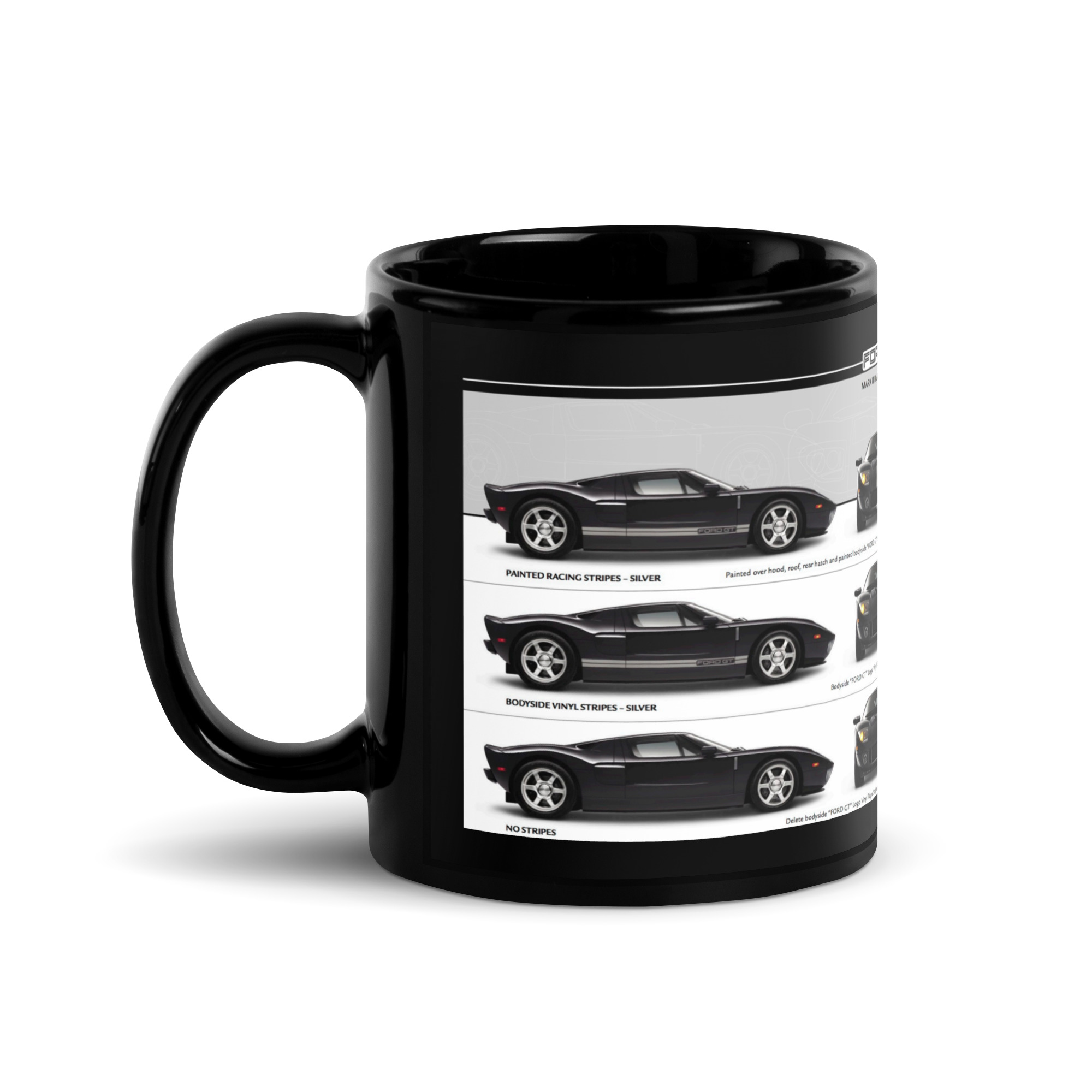 2005 Ford GT Sales Brochure Black Coffee Mug Mark II Black Clearcoat 5.4L
