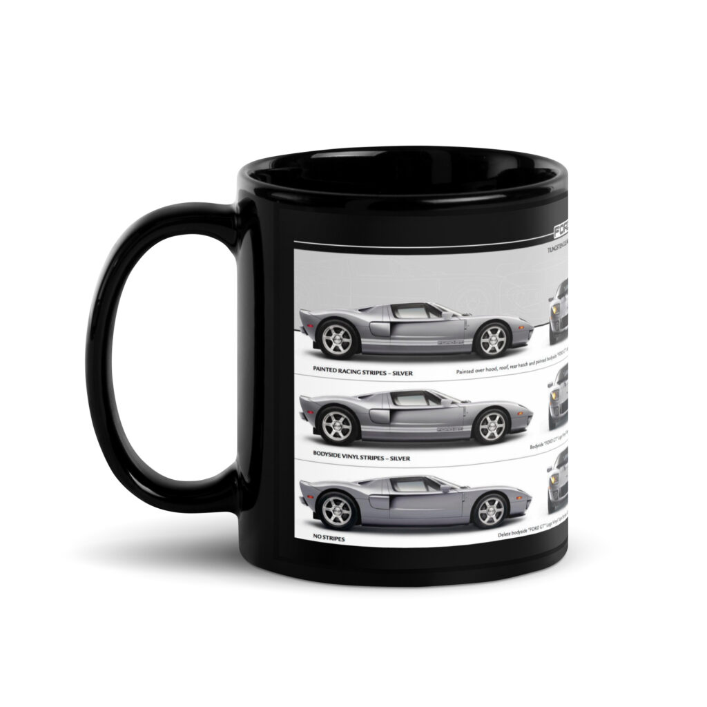 2005 Ford GT Sales Brochure Black Coffee Mug Tungsten Clearcoat Metallic 5.4L