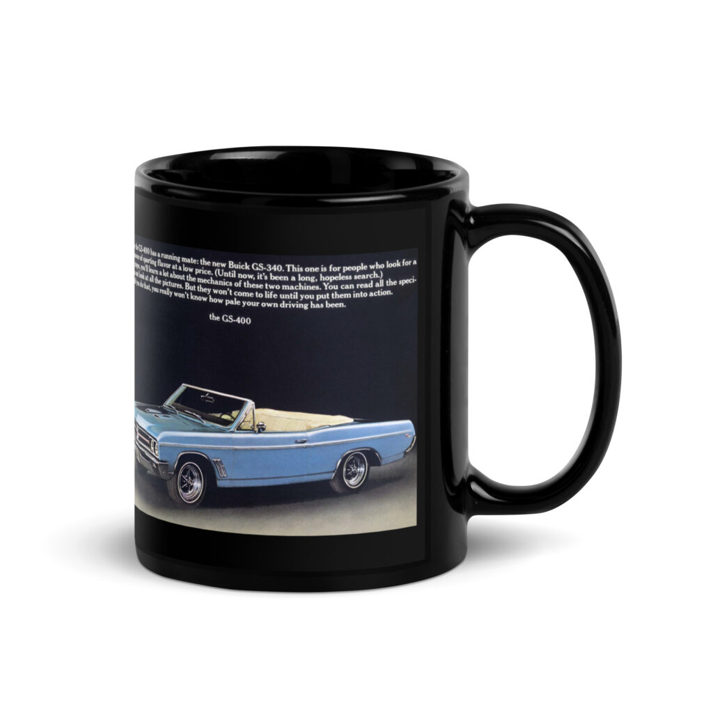 1967 Buick GS 400 Sales Brochure Black Glossy Mug 4 Speed Super Turbine Convertible