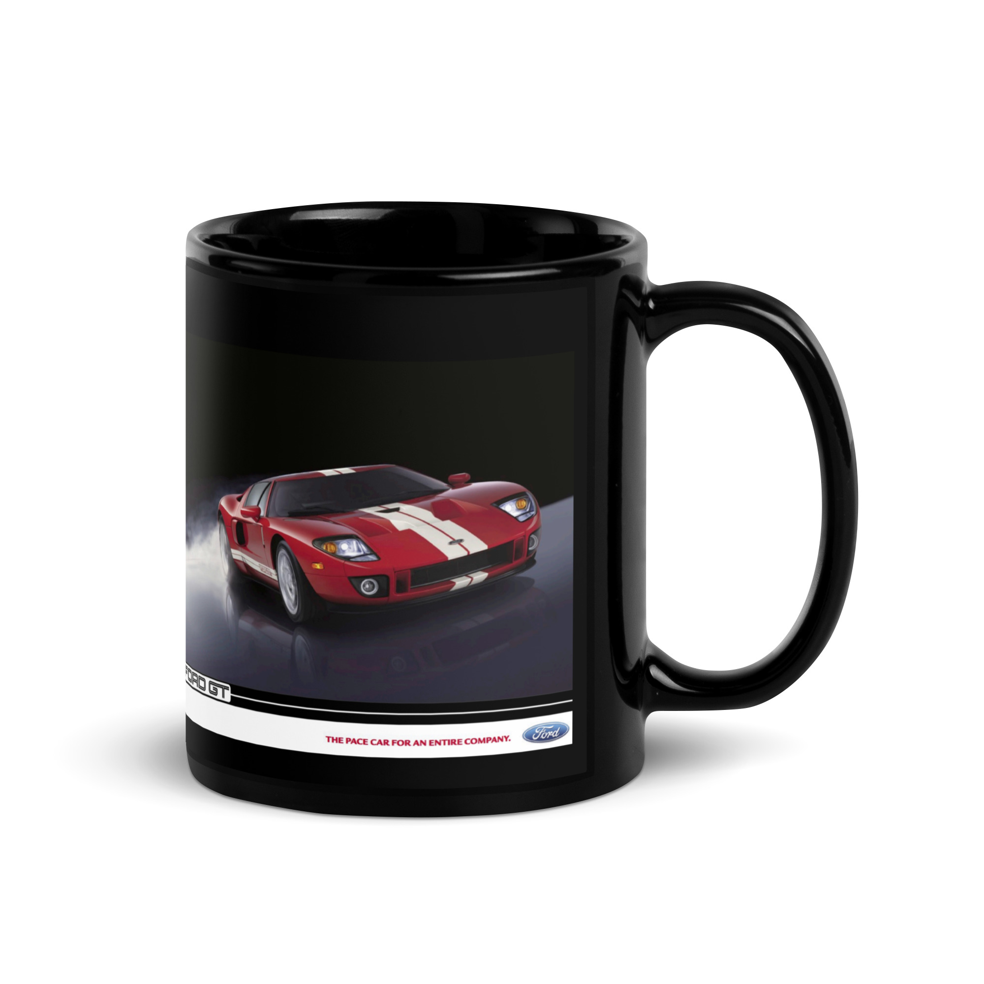 2005 Ford GT Sales Brochure Black Coffee Mug Speed Yellow Clearcoat 5.4L 550 HP - Image 2