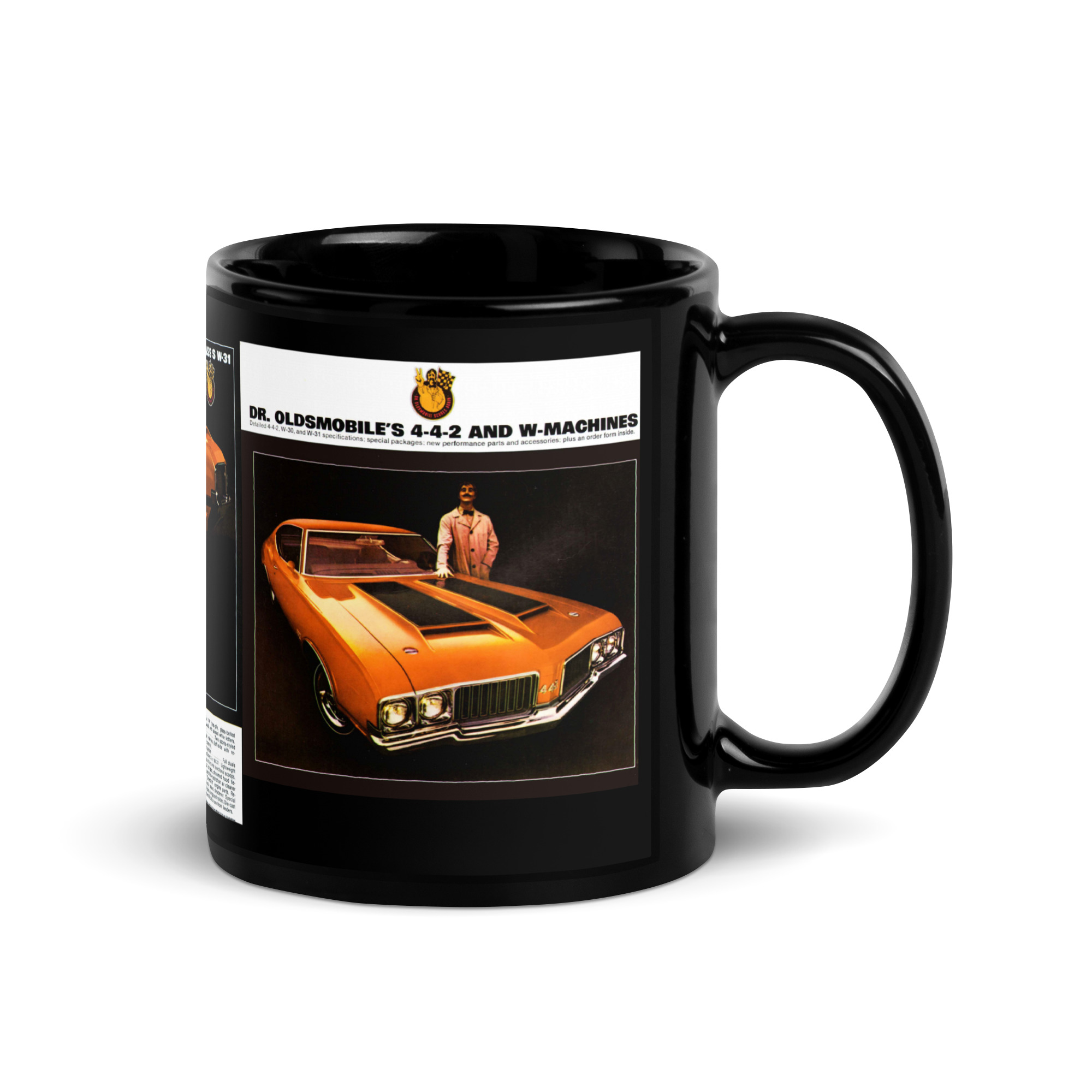 1970 Oldsmobile W Machines Brochure Coffee Mug Cutlass W-31 Dr. Olds - Image 2