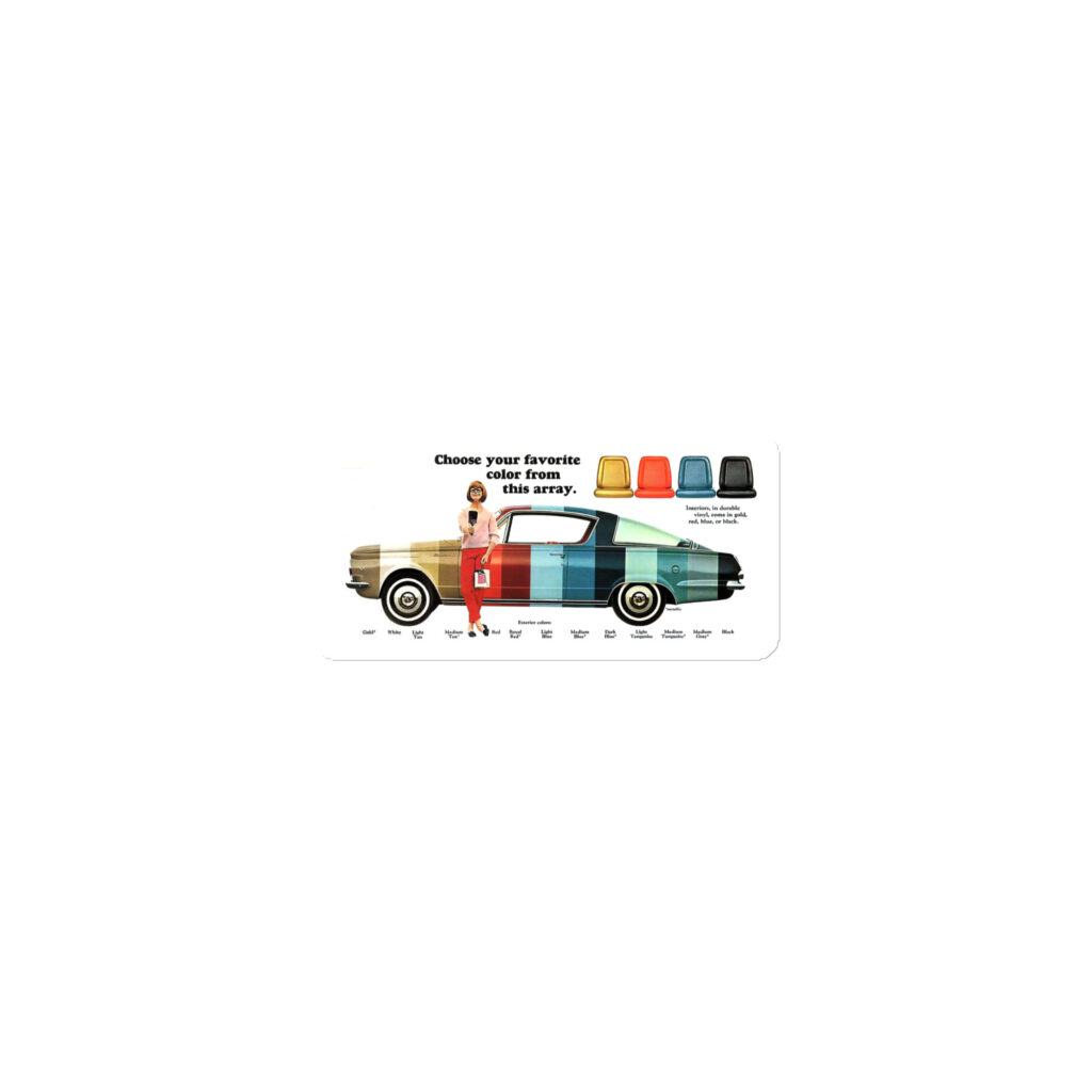 1964 Plymouth Barracuda Colors Magnet For Your Toolbox shop Fridge Etc 225 273