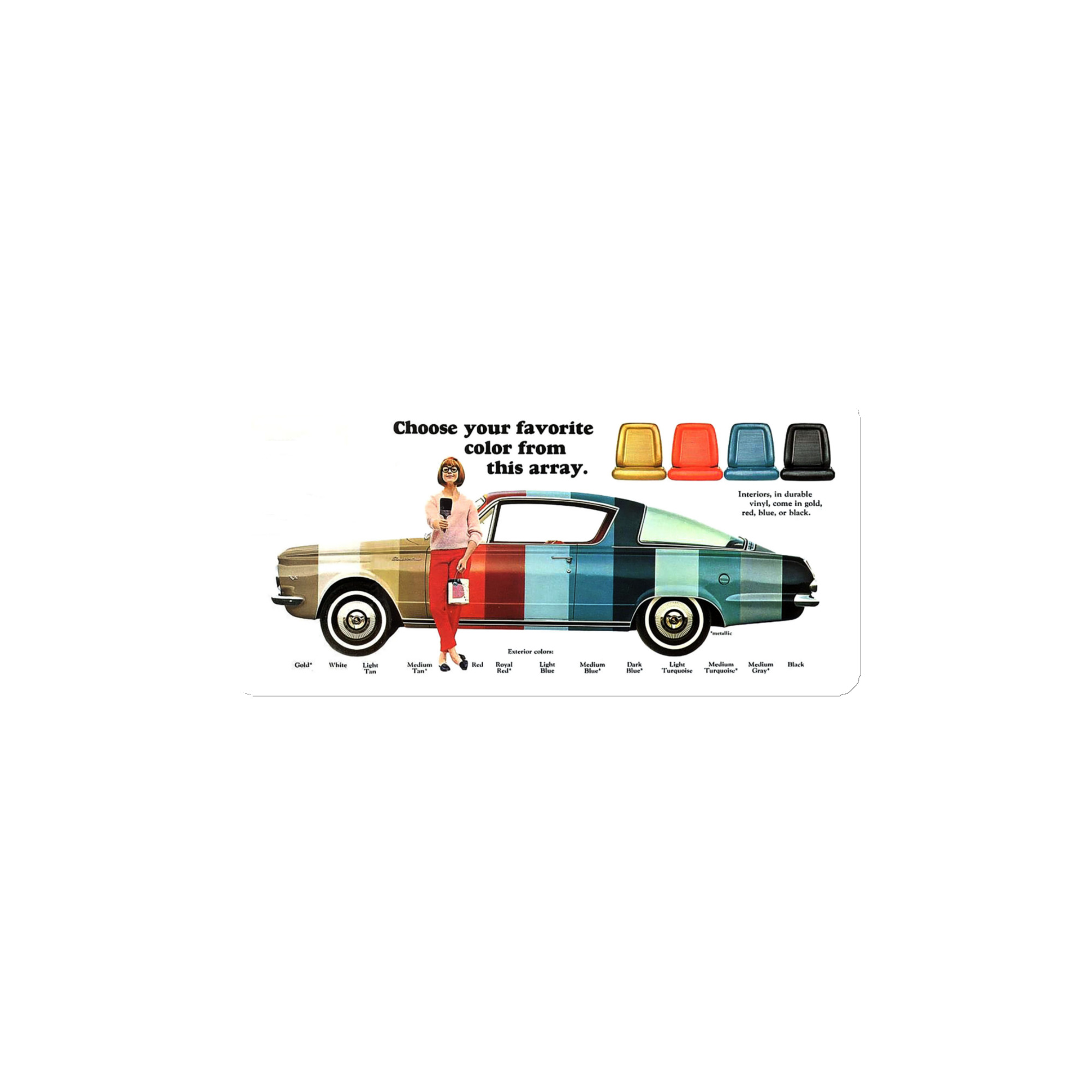 1964 Plymouth Barracuda Colors Magnet For Your Toolbox shop Fridge Etc 225 273 - Image 2