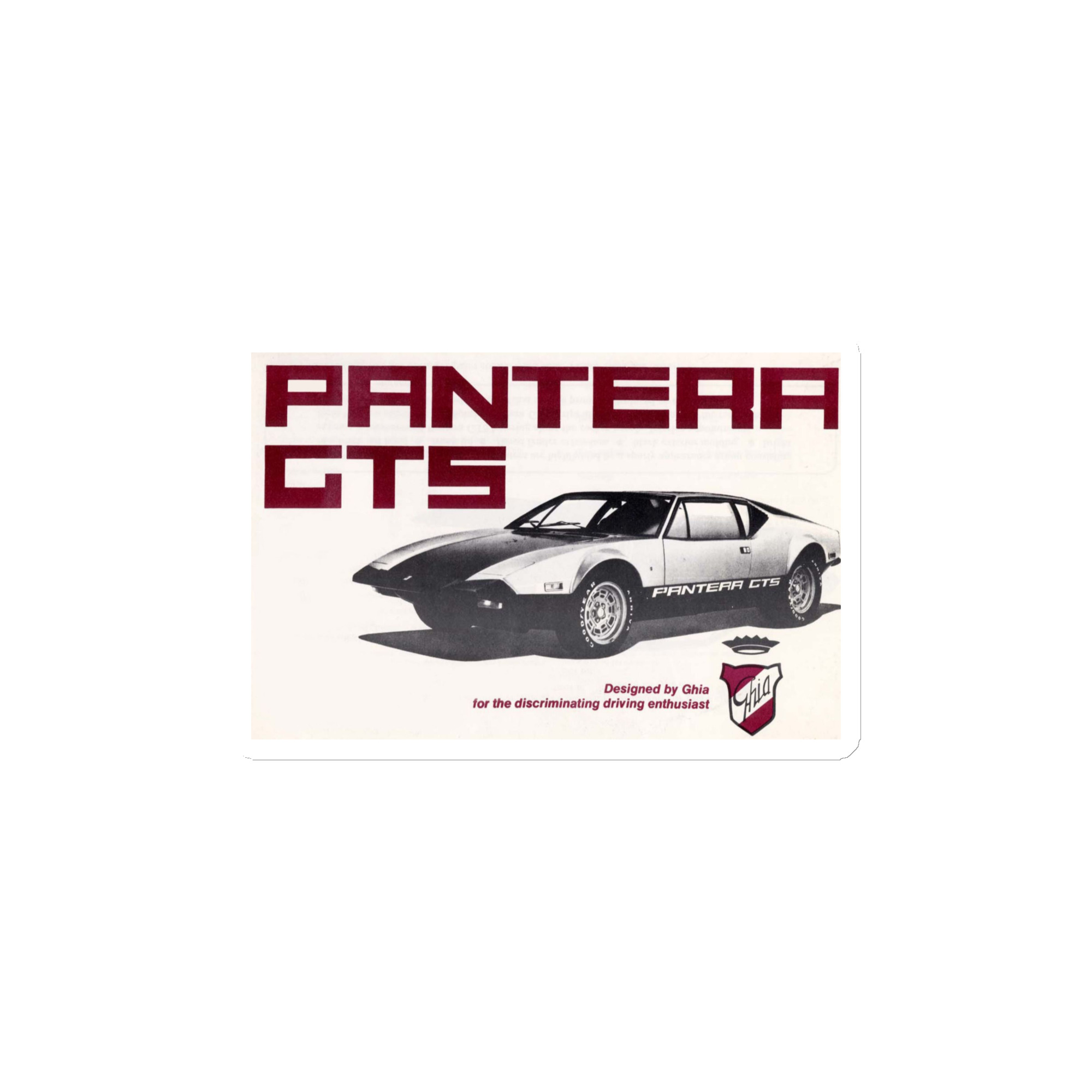 1974 De Tomaso Pantera GTS Magnet For Your Toolbox or Shop Fridge Etc