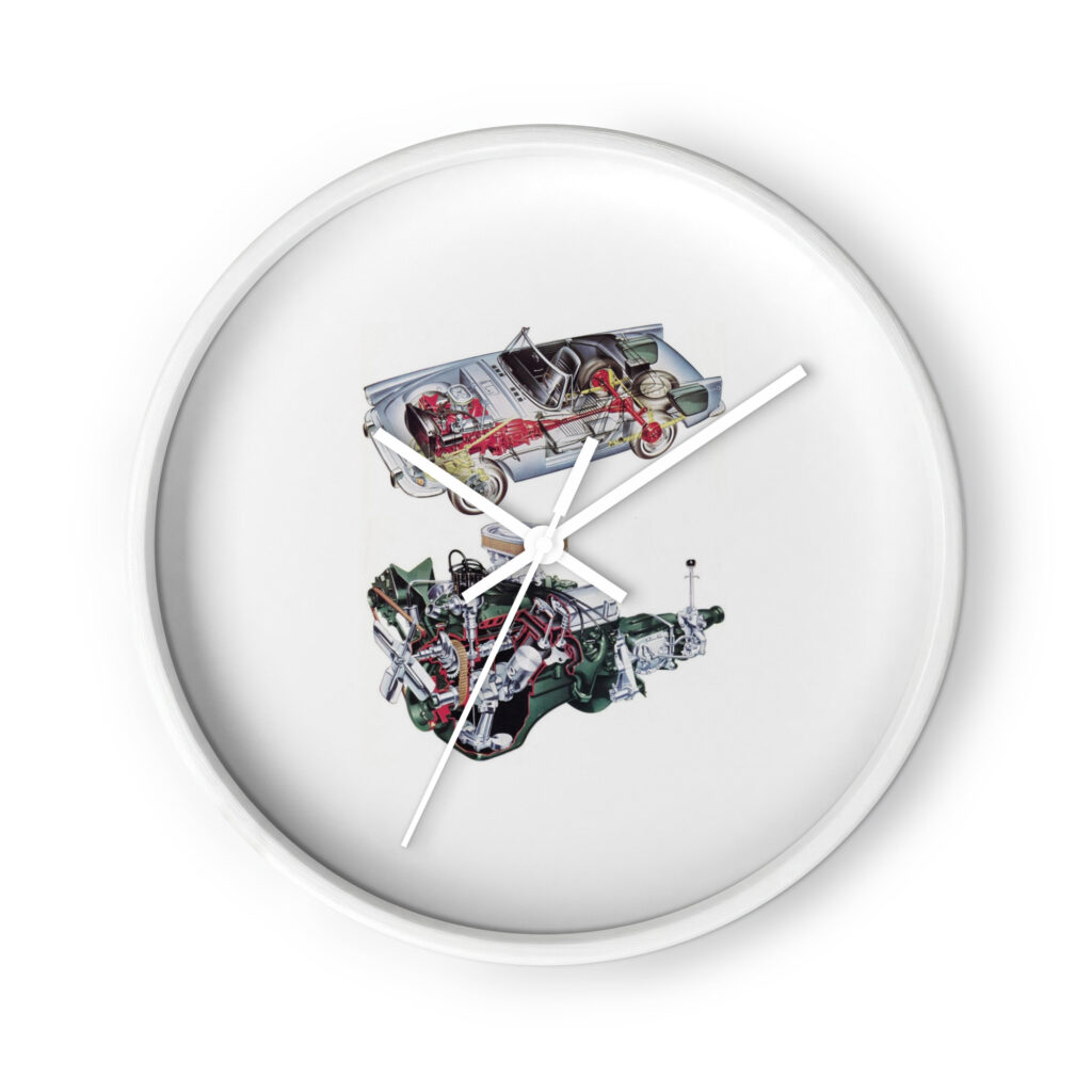 1966 Sunbeam Alpine Tiger Sales Brochure Wall Clock Cutaways V8
