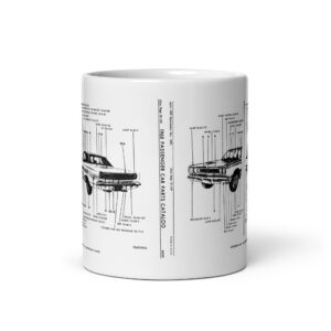 68 Plymouth GTX Exterior View Factory Parts Diagram Coffee Mug + Convertible