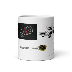 70 and 71 Duster 340 Exterior View Factory Parts Diagram Coffee Mug Wedge