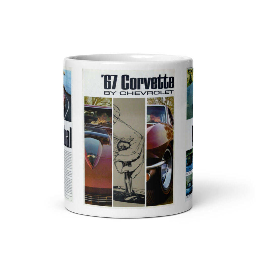 67 Corvette Sales Brochure Coffee Mug Personal Individual 327 427 Tri-Power