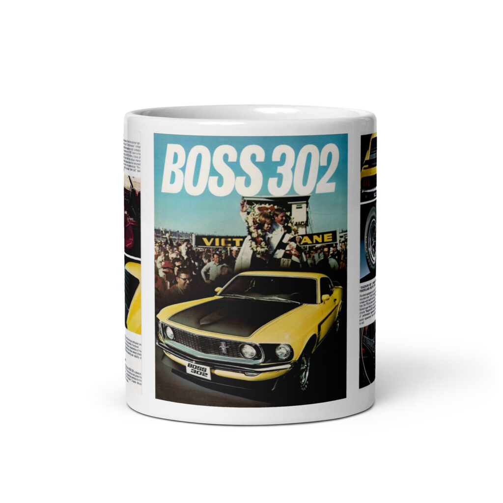 1969 Ford Mustang Boss 302 HO Sportsroof Sales Brochure Coffee Mug #2