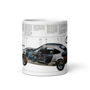 1970 Opel GT Sales Brochure Coffee Mug USA Buick Dealers