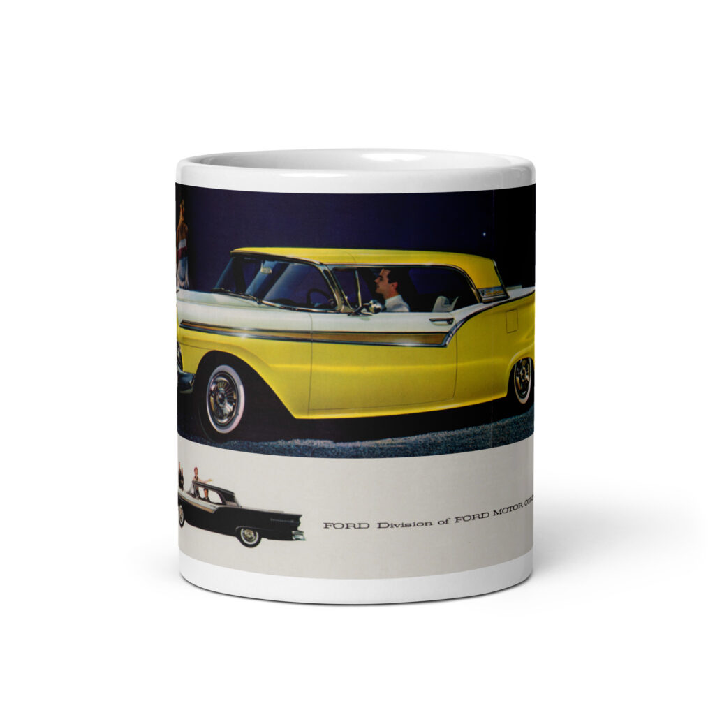 1957 Ford Fairlane 500 Skyliner Sales Brochure Coffee Mug