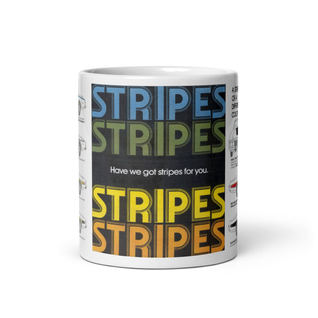1974 Dodge Charger Stripes Booklet Coffee Mug Rallye Colors 400 360