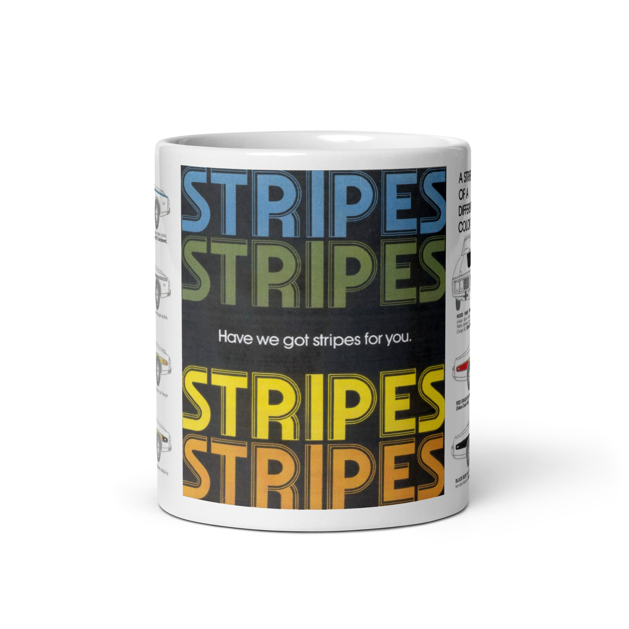 1974 Dodge Charger Stripes Booklet Coffee Mug Rallye Colors 400 360