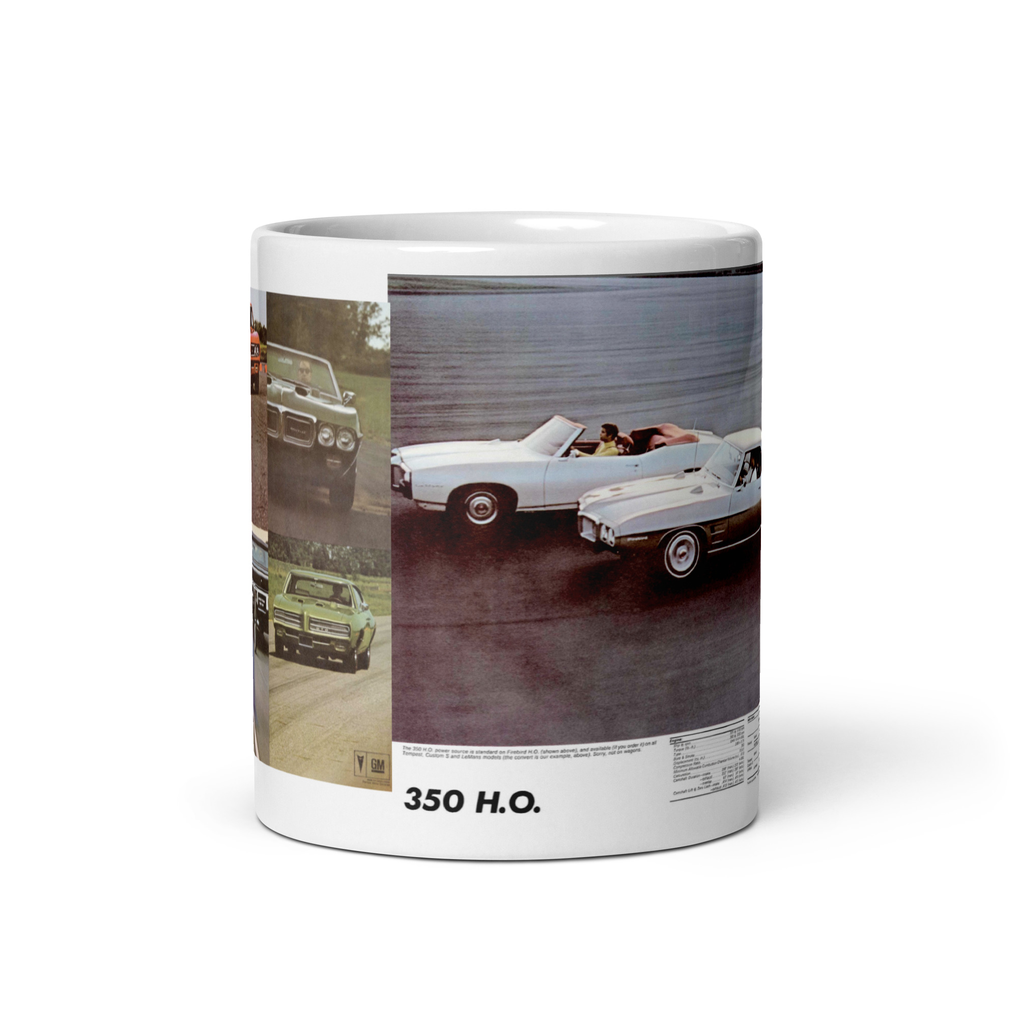 1969 Pontiac Performance Brochure Coffee Mug 350 HO Firebird LeMans Tempest - Image 3