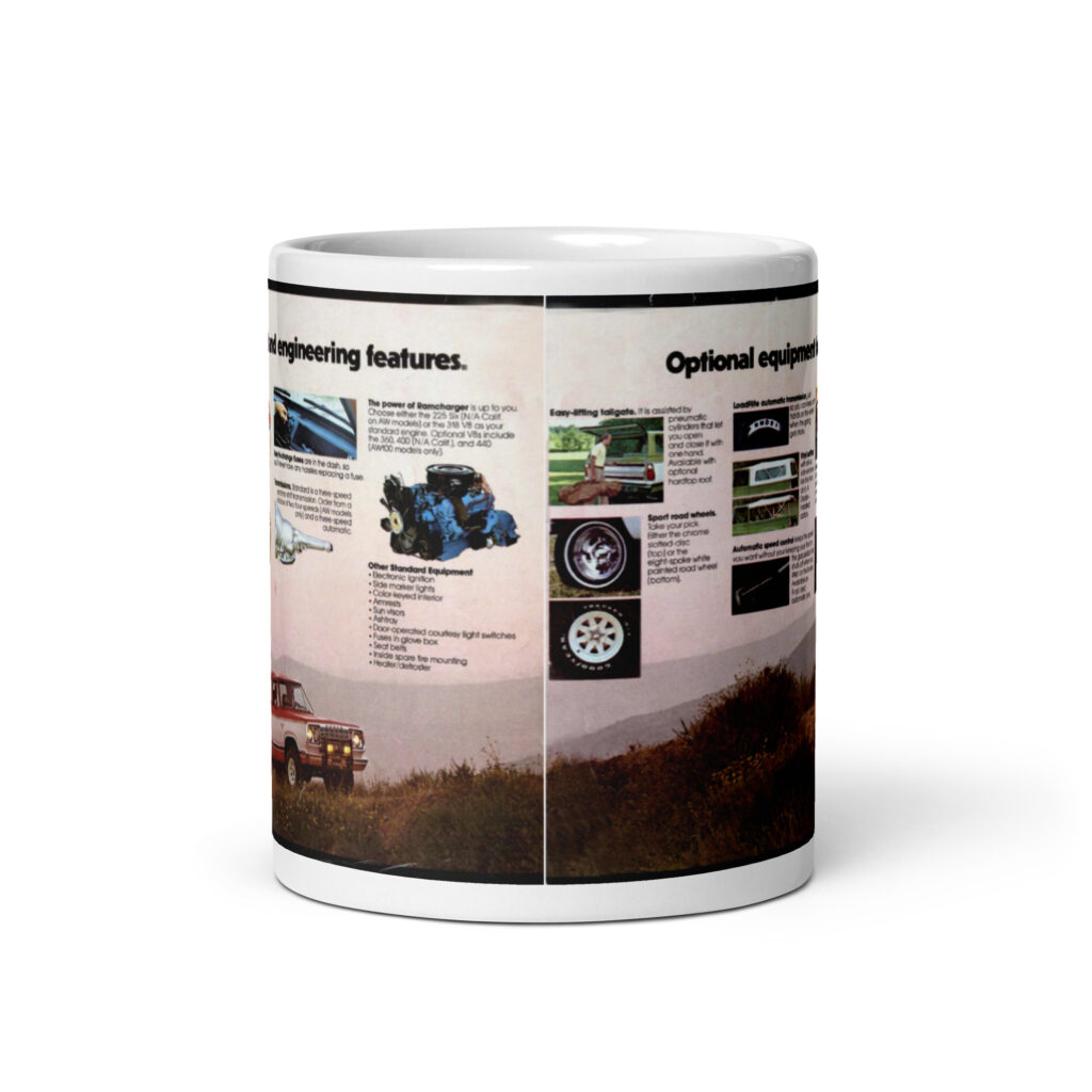 1977 Dodge Ramcharger Sales Brochure Coffee Mug Standard and Optional Equipment