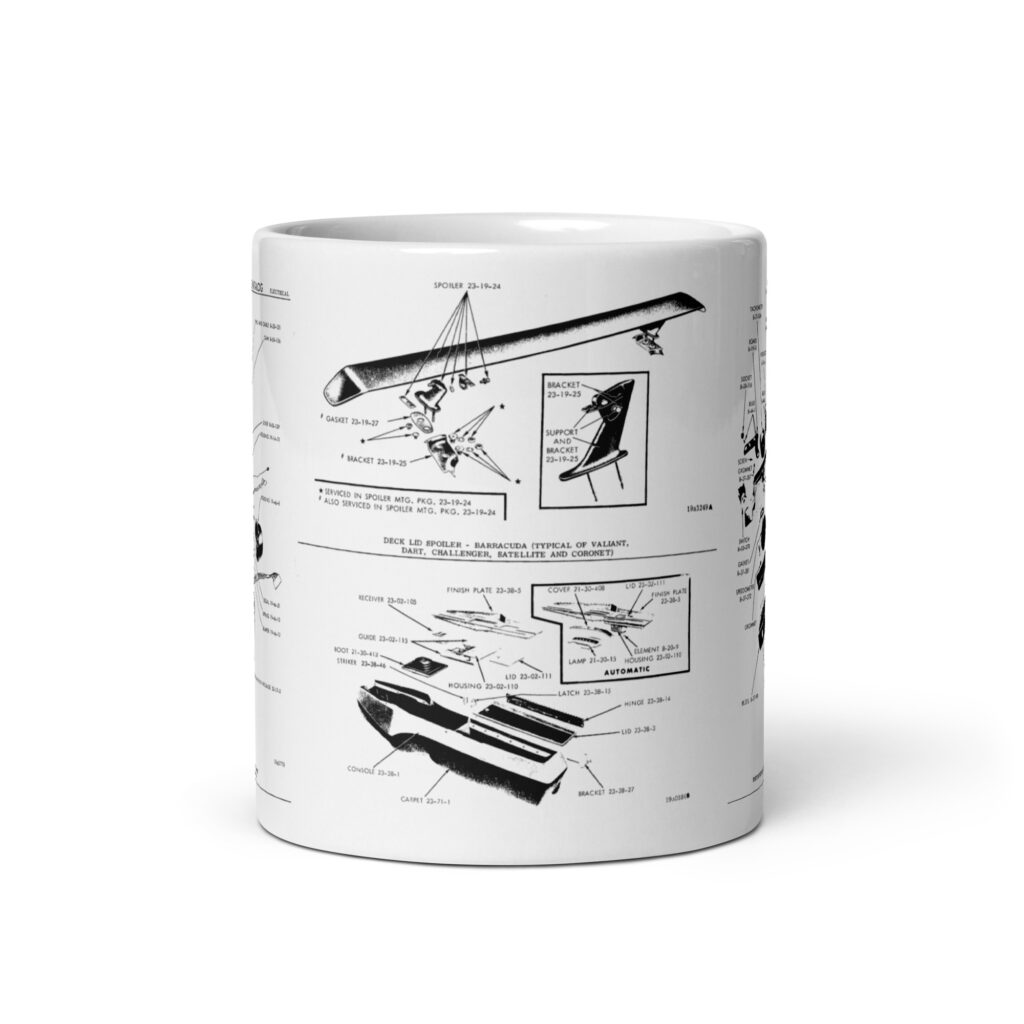 70 71 A Body Dart Demon Duster Parts Diagram Coffee Mug Spoiler Dash Tuff Console