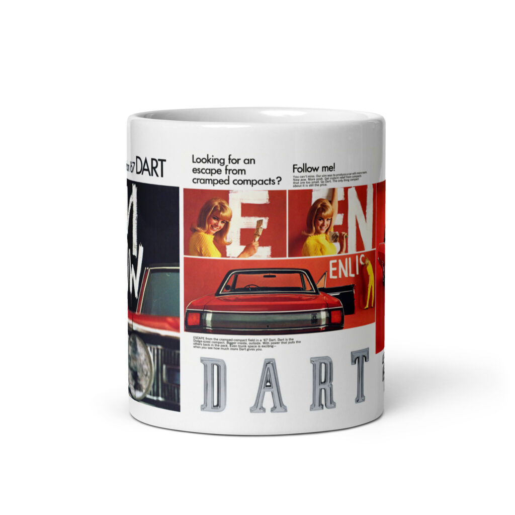 1967 Dodge Dart Sales Brochure Coffee Mug GT 273 Four Barrel
