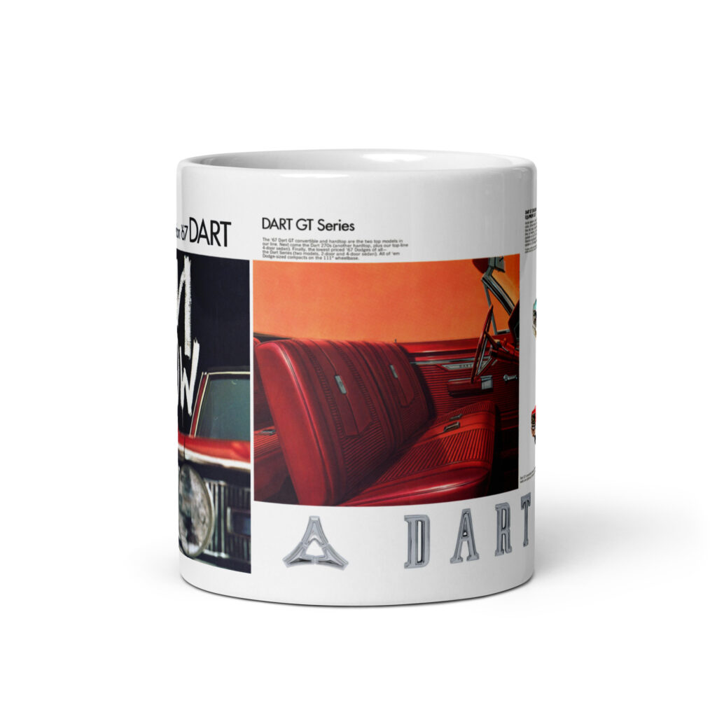 1967 Dodge Dart Sales Brochure Coffee Mug #2 GT Models 273 Four Barrel