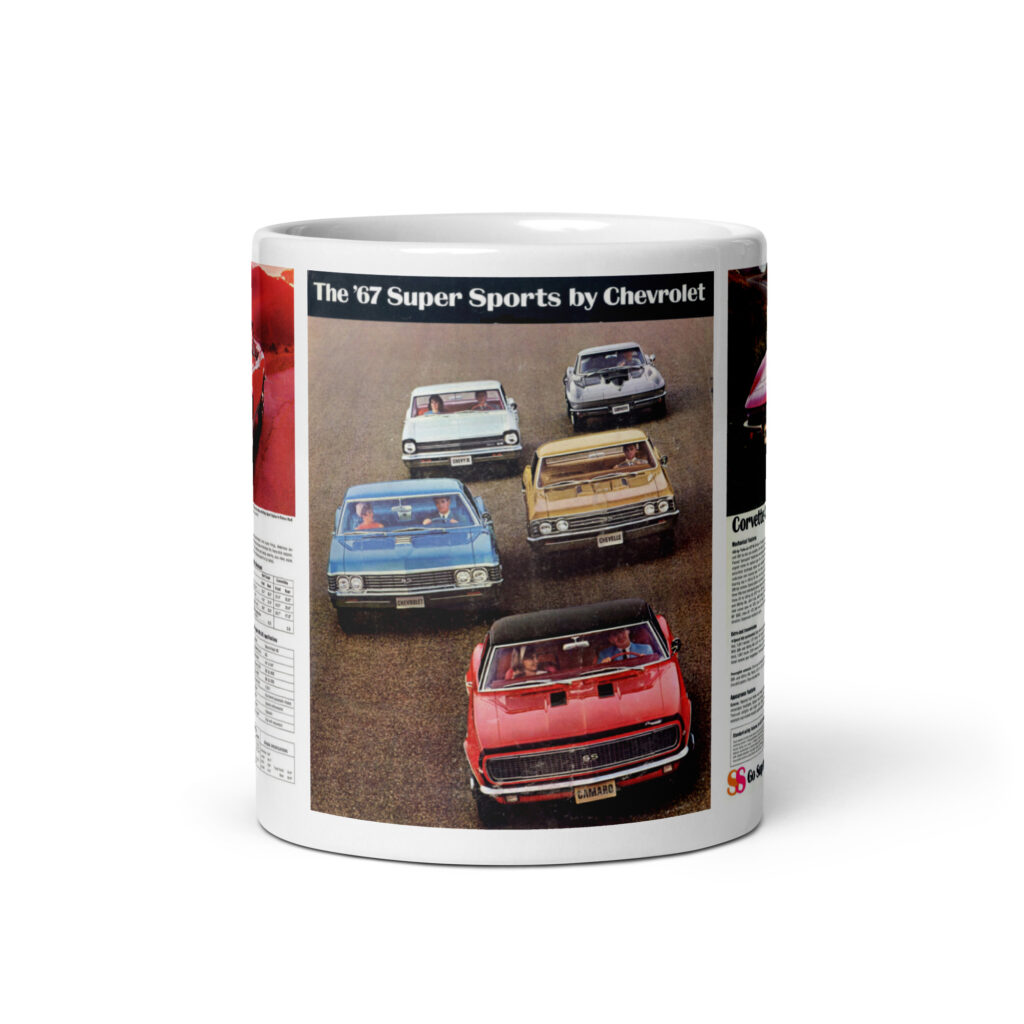 1967 Chevrolet SS Sales Brochure Coffee Mug Camaro 350 Corvette 427