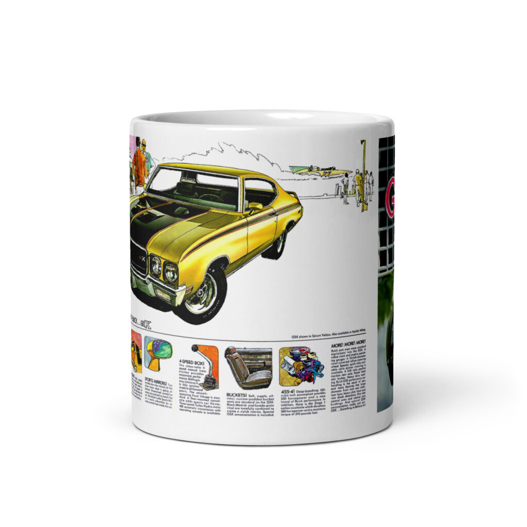 1970 Buick GSX Sales Brochure Coffee Mug #2 455 Stage 1 4 Speed