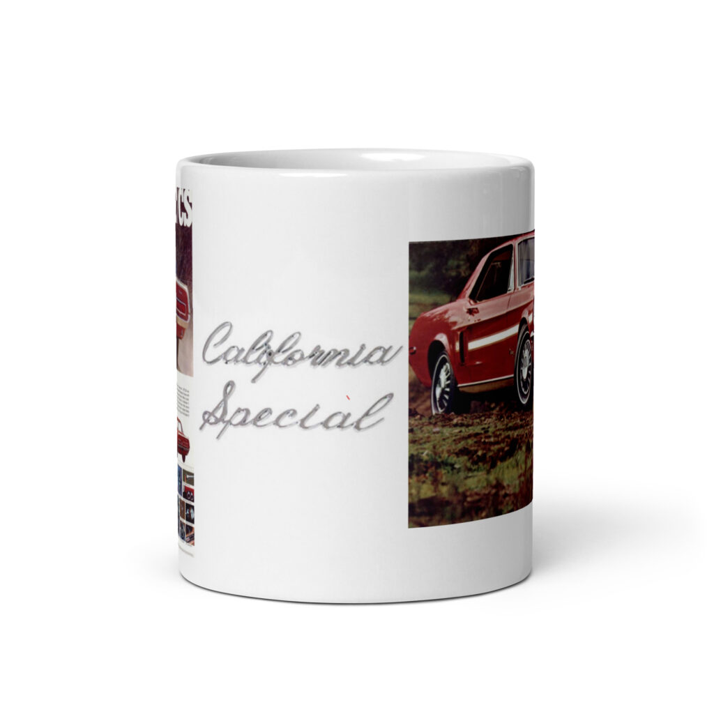 1968 Ford Mustang GT/CS Sales Brochure Coffee Mug California Special