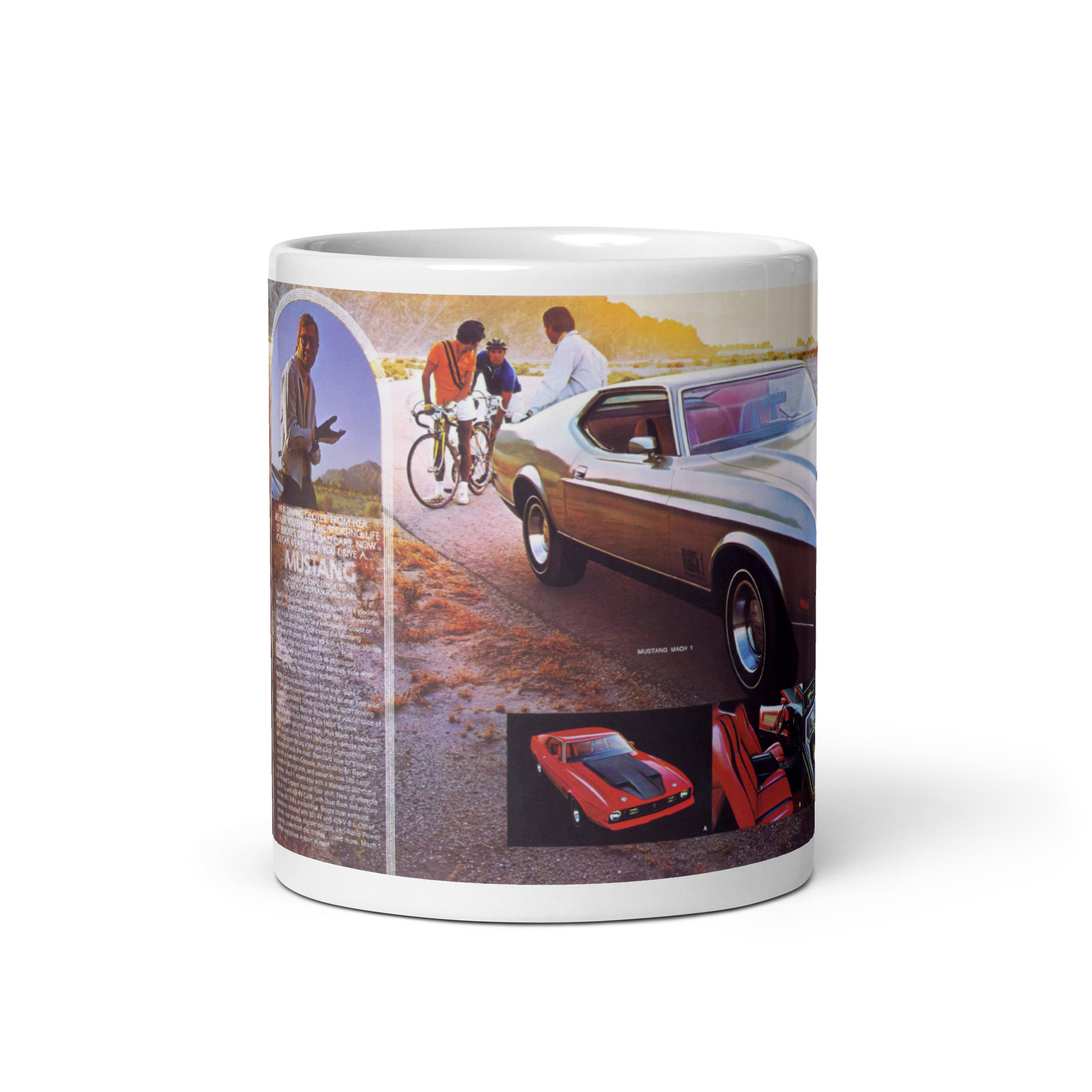 1971 Ford Mustang Mach I Sports Set Sales Brochure Coffee Mug 429 CJ-R - Image 2