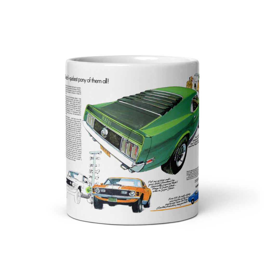 1970 Ford Mustang Mach I Magazine Ad Coffee Mug Quickest Pony 428