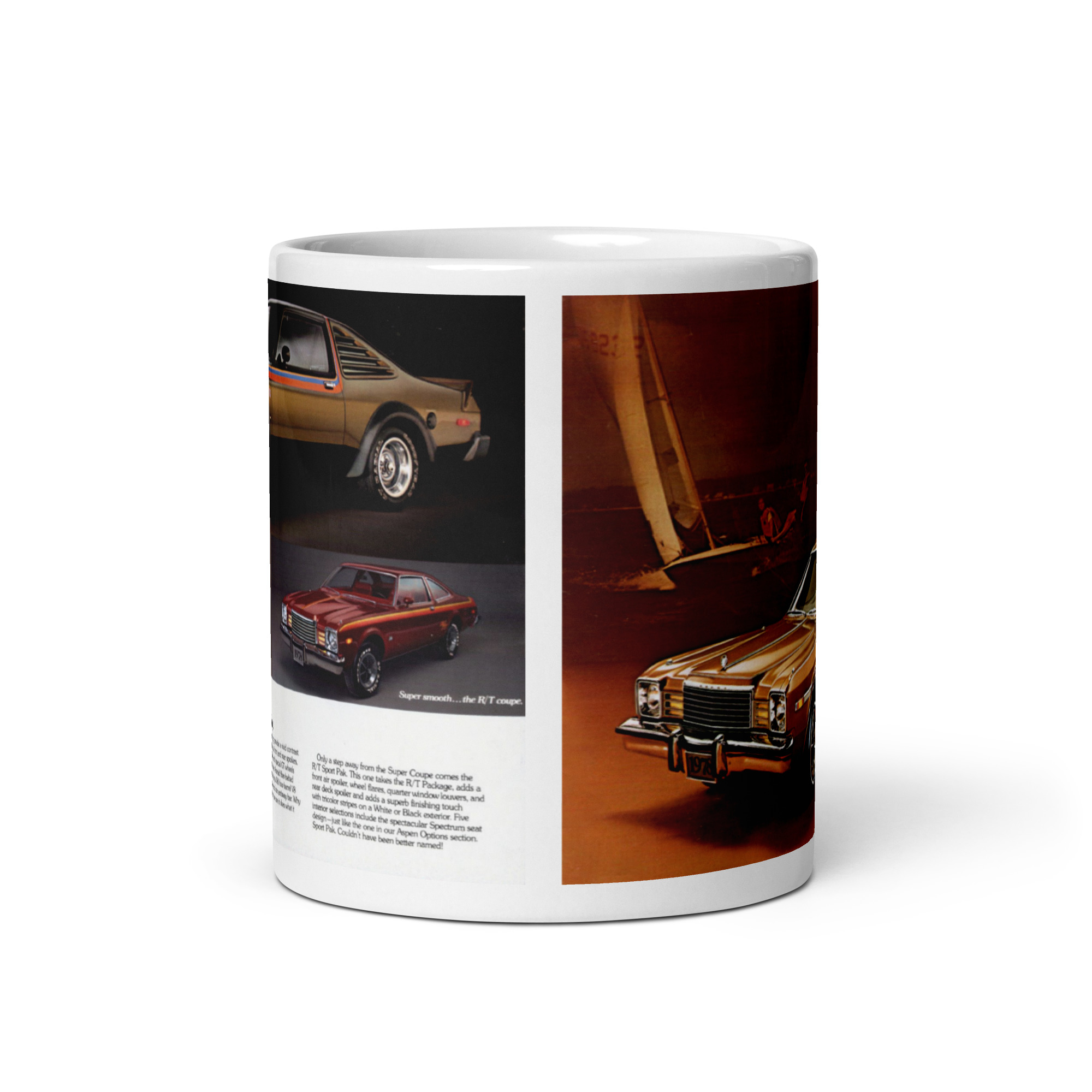1978 Dodge Aspen Sales Brochure Coffee Mug R/T Coupe Sport Pak Super Coupe - Image 3