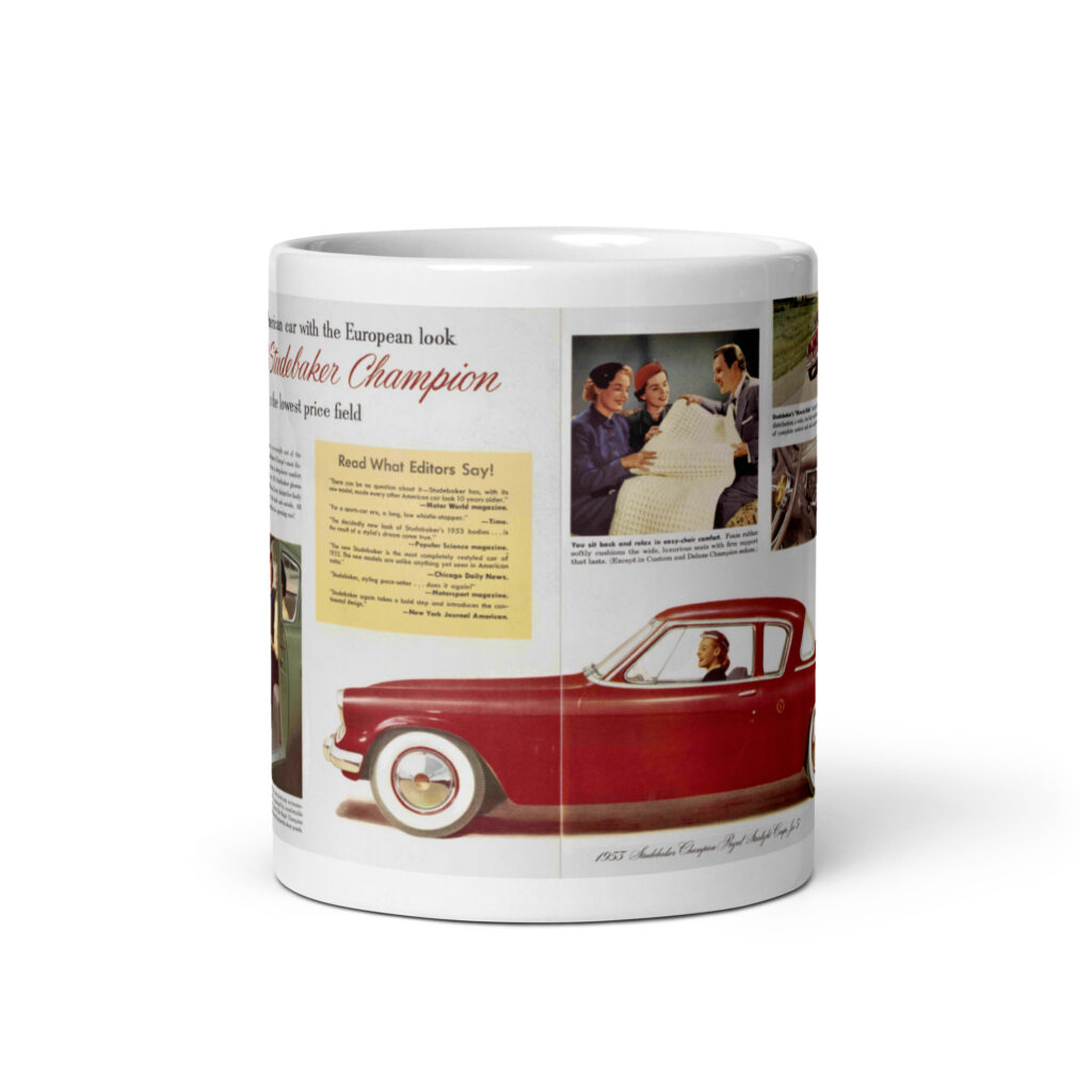 1953 Studebaker Champion Sales Brochure Coffee Mug 100 Years