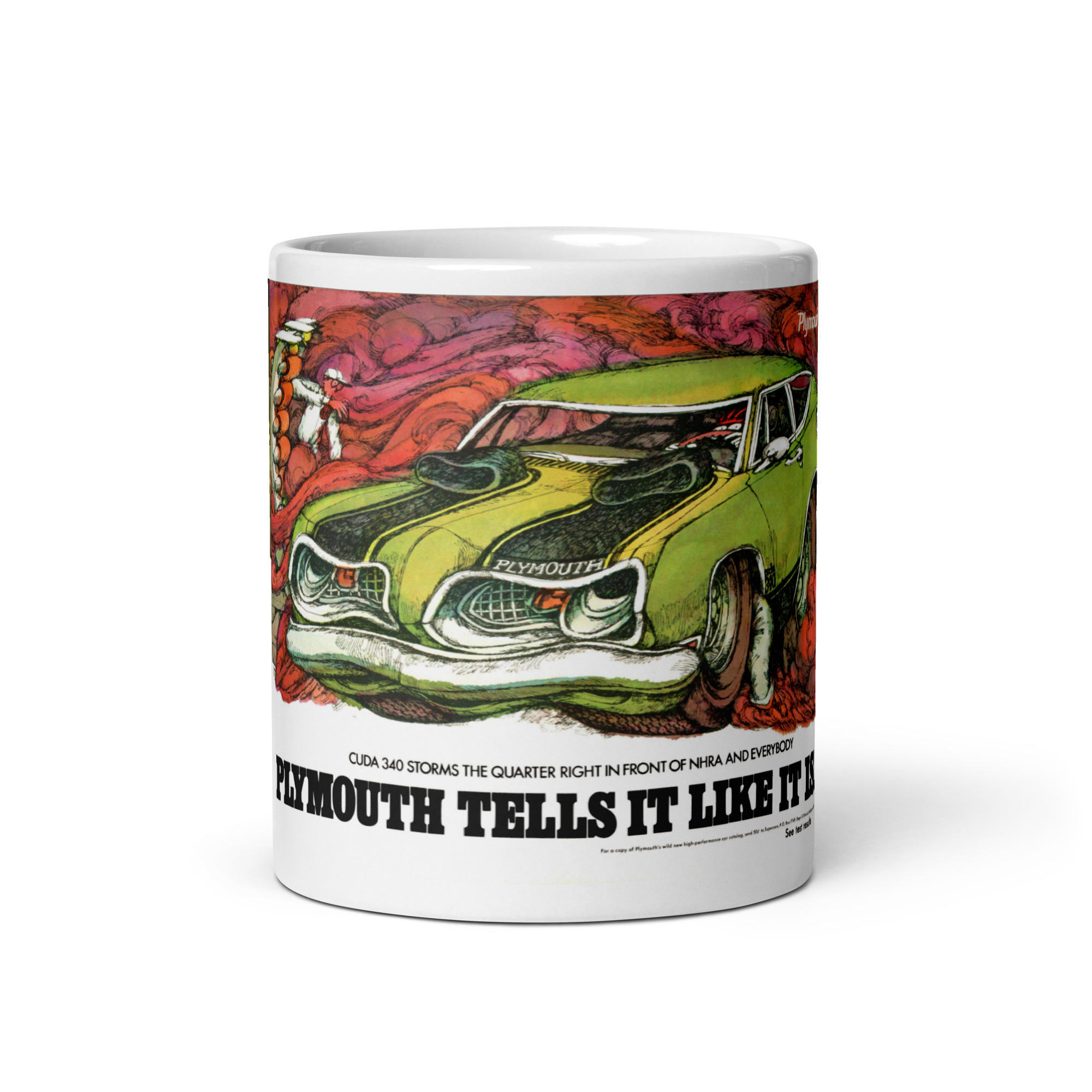 1969 Plymouth Barracuda 2 Magazine Ad Coffee Mug 340 383 440