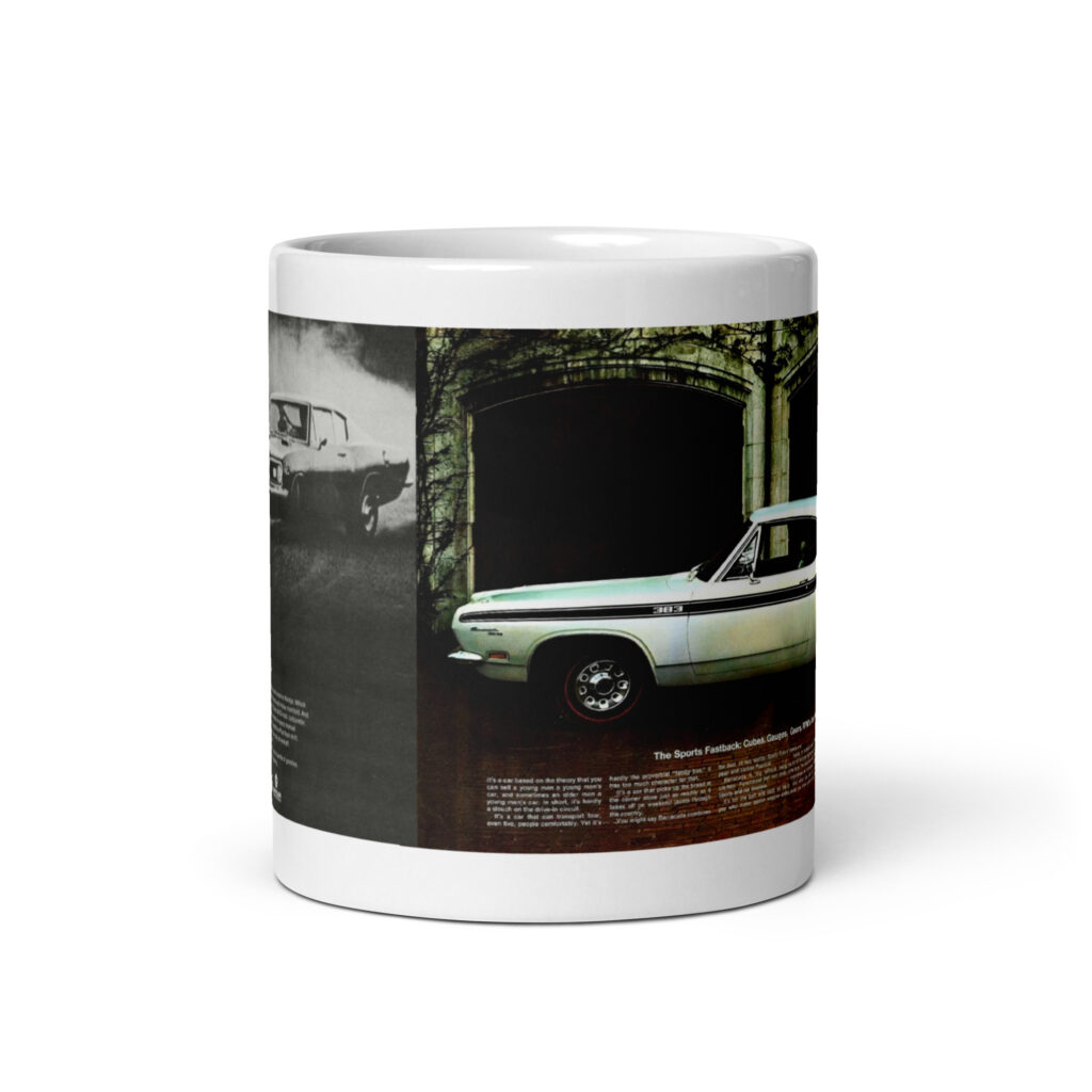 1969 Plymouth Barracuda 2 Magazine Ad Coffee Mug 340 383 Cuda