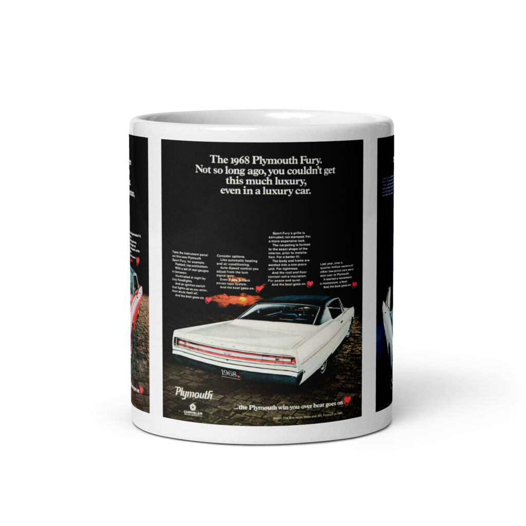 1968 Plymouth Sport Fury III 3 Magazine Ads Coffee Mug 383 440