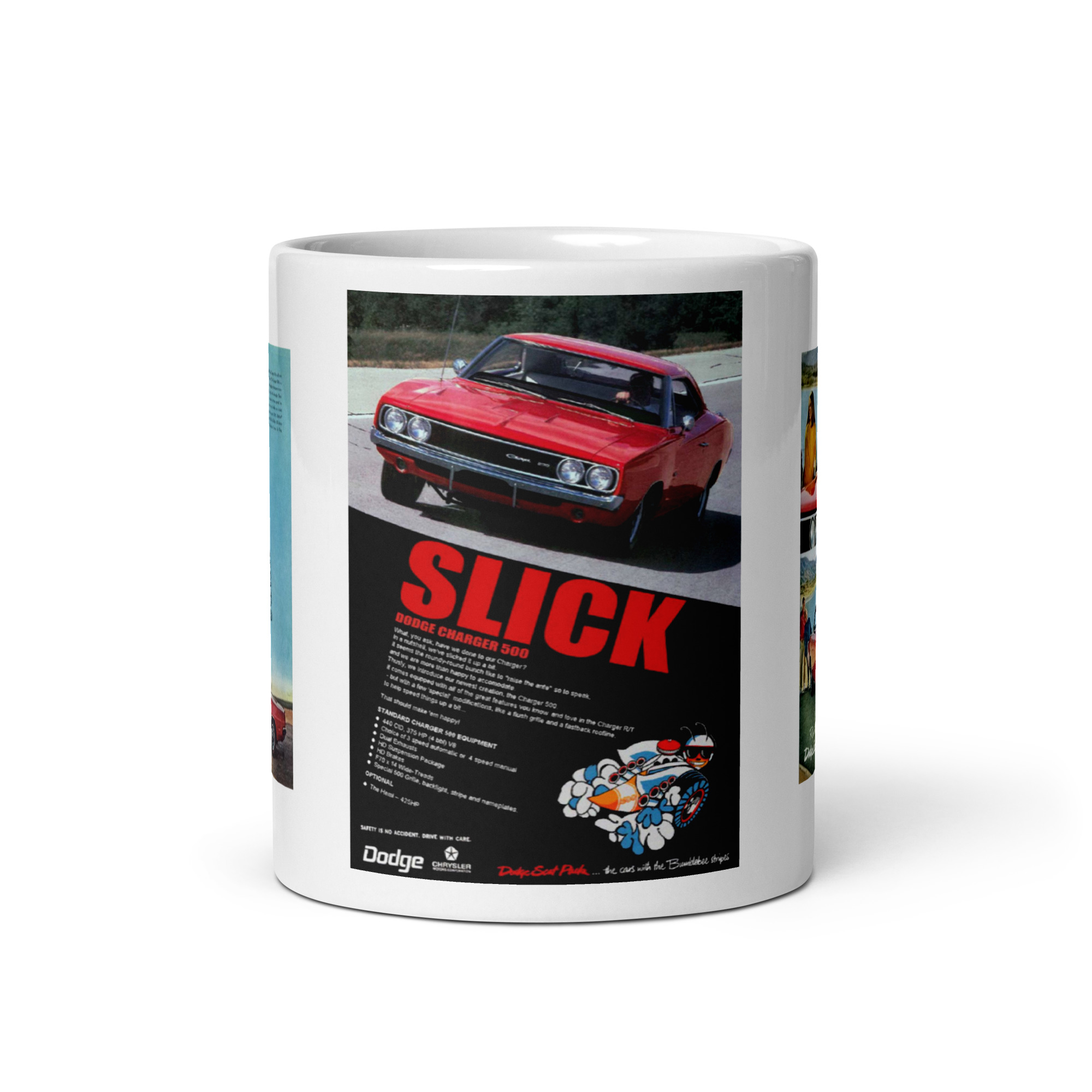 1969 Dodge Charger 500 3 Magazine Ad Coffee Mug 440 426 Hemi