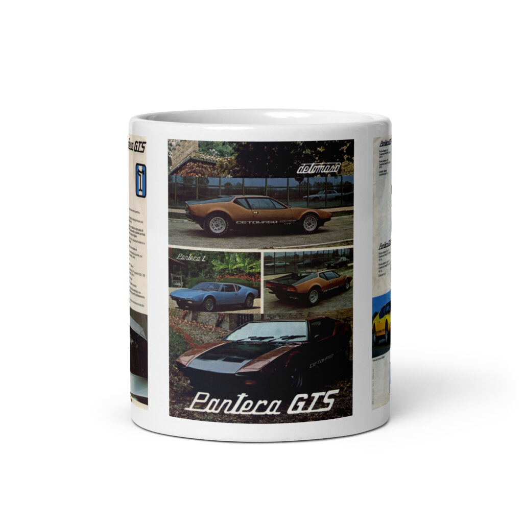 1970 De Tomaso Pantera Sales Brochure Coffee Mug L GTS GT4 GR3