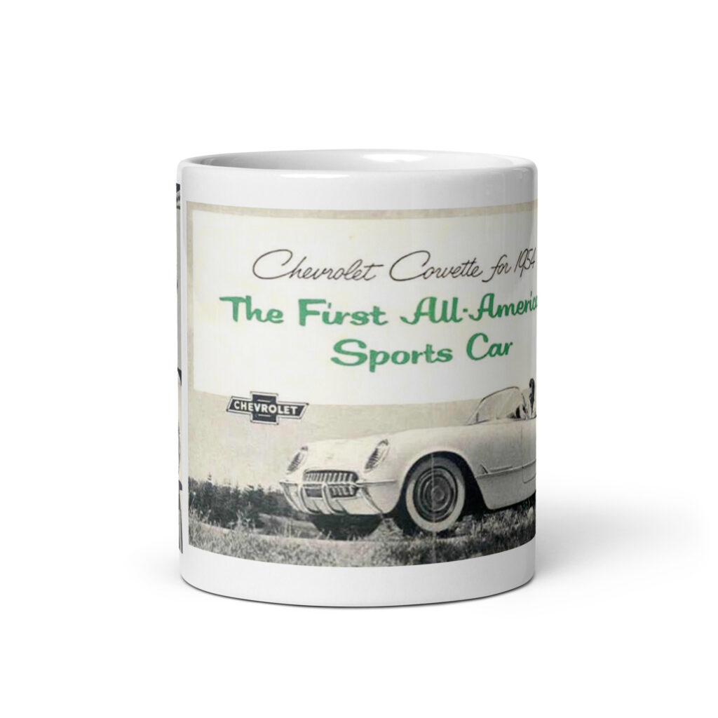 1954 Chevrolet Corvette Sales Brochure Coffee Mug 235 3 Carb