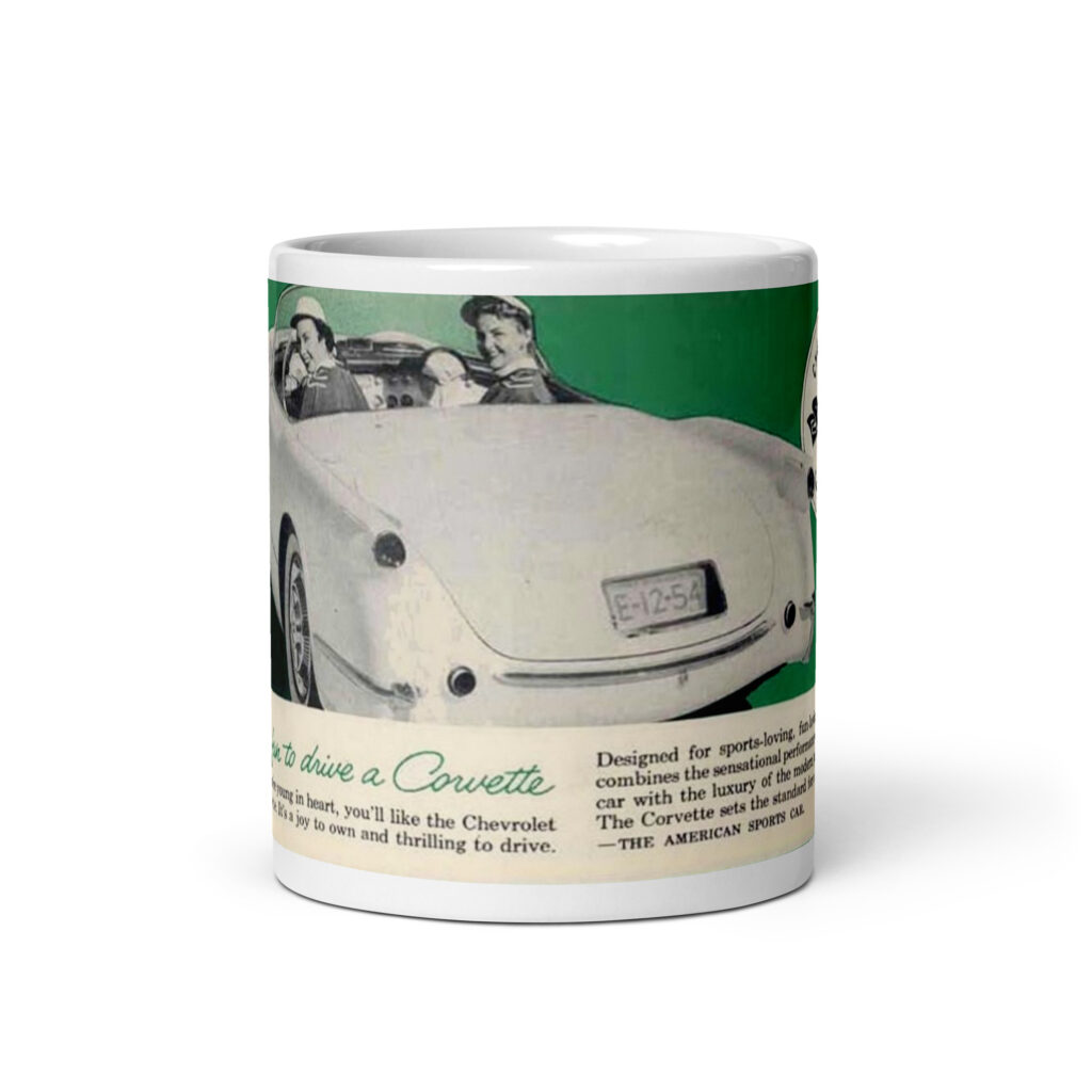 1954 Chevrolet Corvette Sales Brochure Coffee Mug #2 235 3 Carb