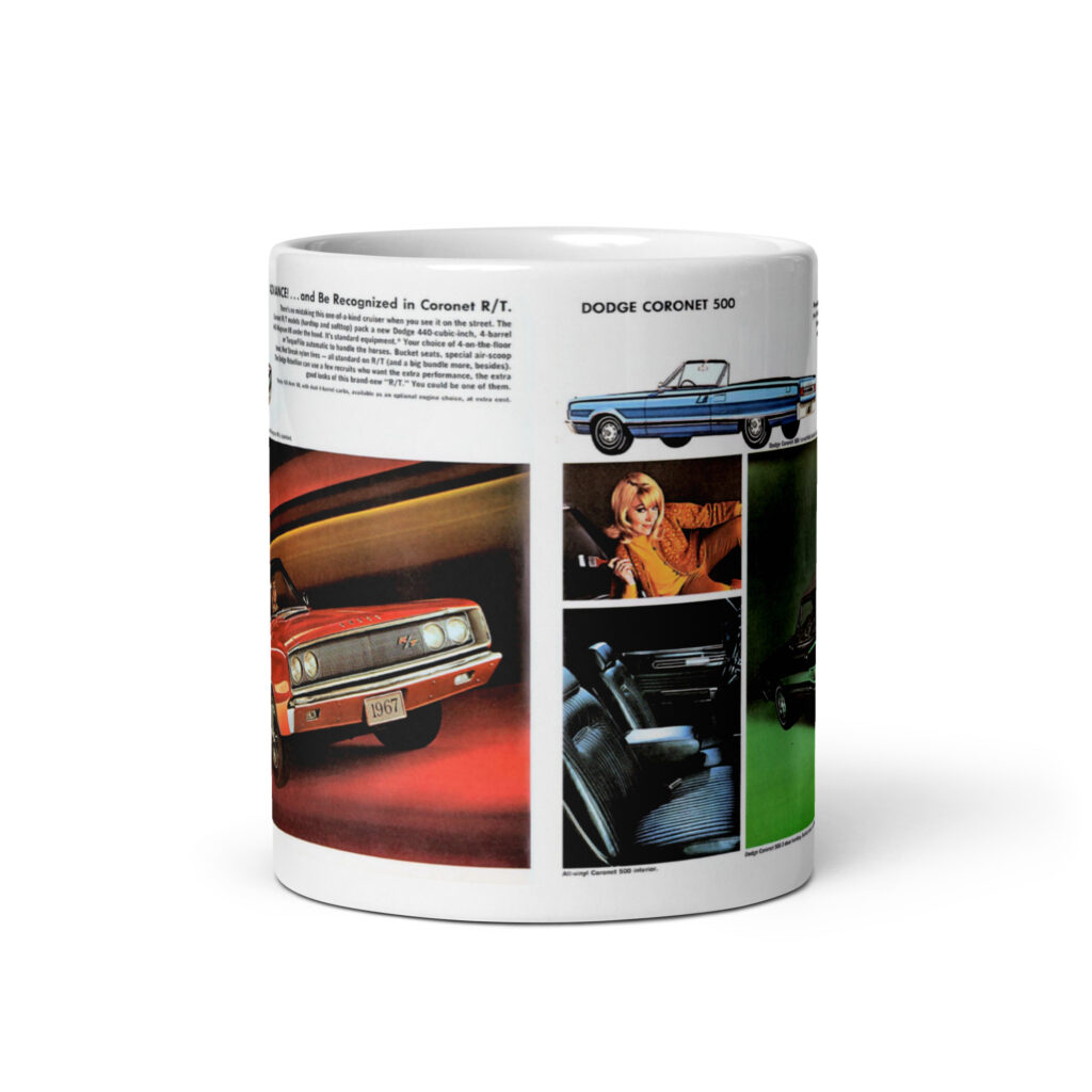 1967 Dodge Coronet R/T and 500 Sales Brochure Coffee Mug 383 440 426 Hemi