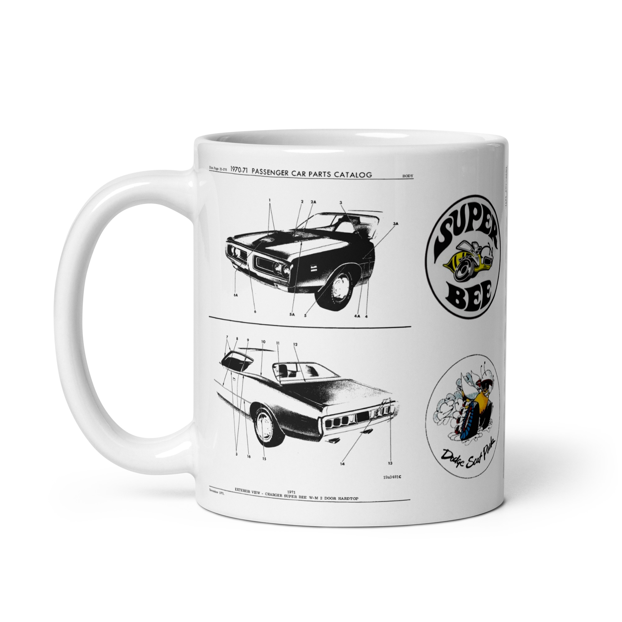 70 71 Dodge Super Bee Factory Parts Diagram Exterior 340 383 440 Six Pack 426 Hemi - Image 3