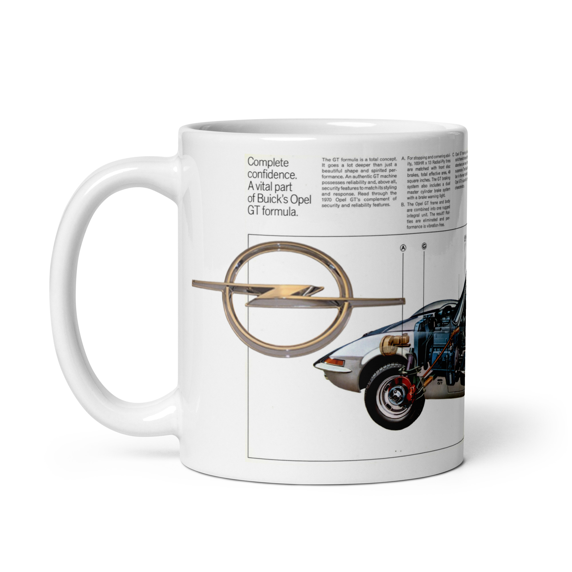 1970 Opel GT Sales Brochure Coffee Mug USA Buick Dealers - Image 3