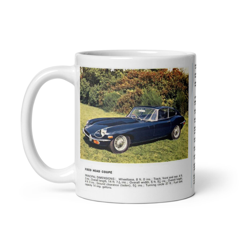 1969 Jaguar E Type Series 2 Sales Brochure Coffee Mug #2