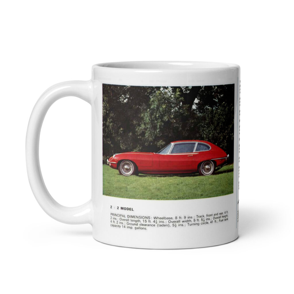 1969 Jaguar E Type Series 2 Sales Brochure Coffee Mug #3 2 + 2