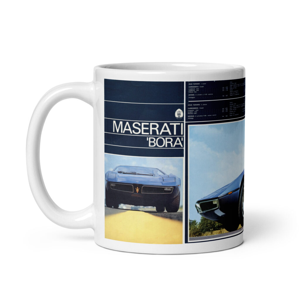 1975 Maserati Bora Sales Brochure Cover Coffee Mug #2 4.7L V8 5 Speed