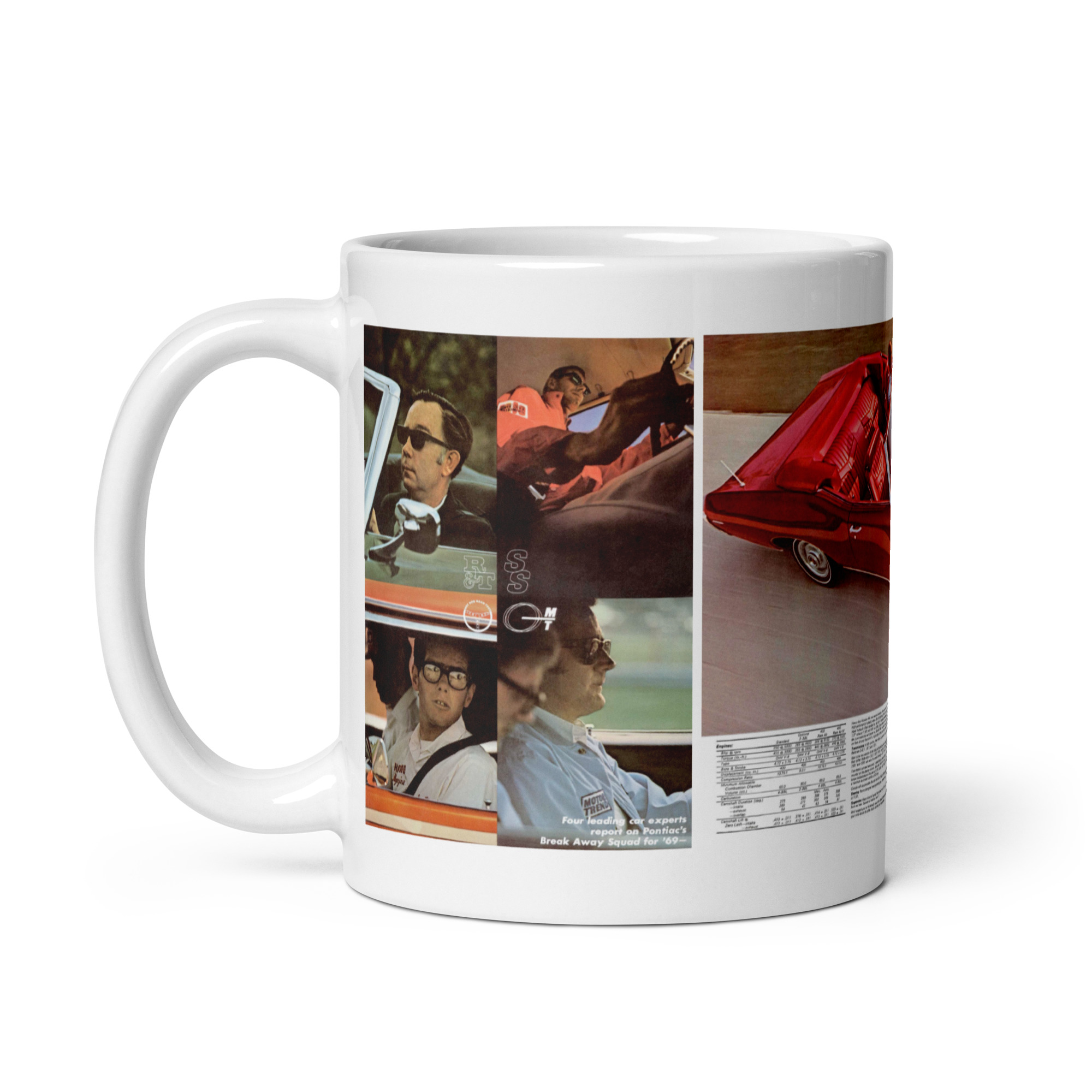 1969 Pontiac Performance Brochure Coffee Mug GTO 400 Convertible - Image 3