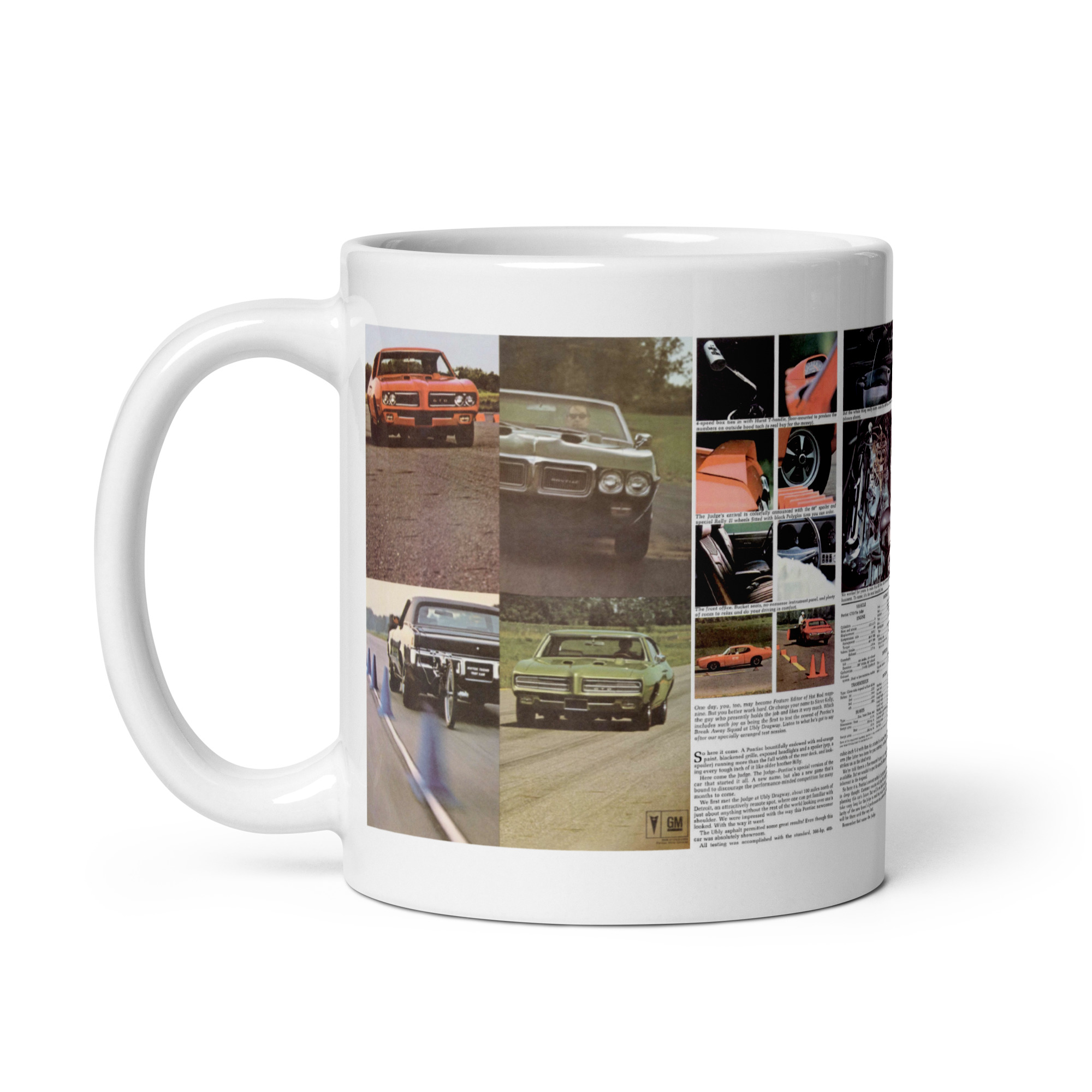 1969 Pontiac Performance Brochure Coffee Mug GTO Judge Ram Air 4 Speed - Image 3